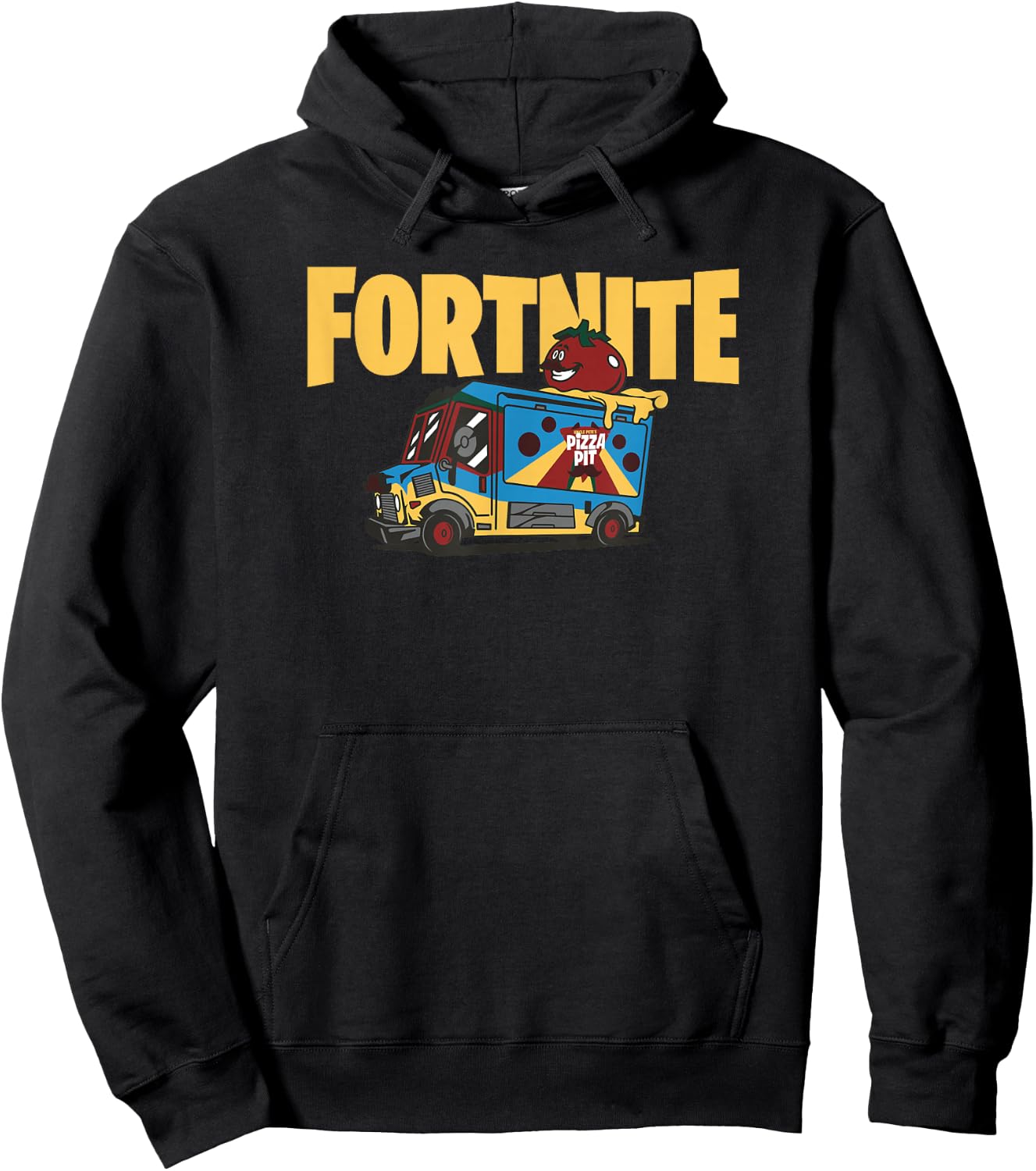 Fortnite Pete's Pizza Fortnite Small Hoodie - Hoodie | Black