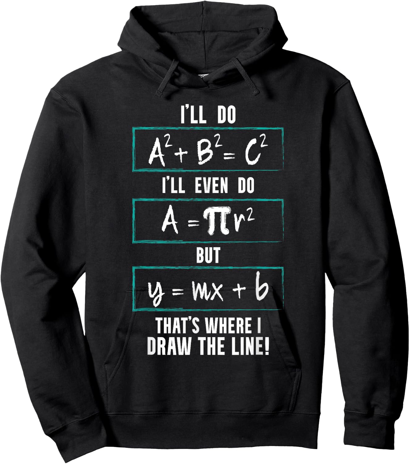 Funny math saying equation math joke Hoodie - Hoodie | Black