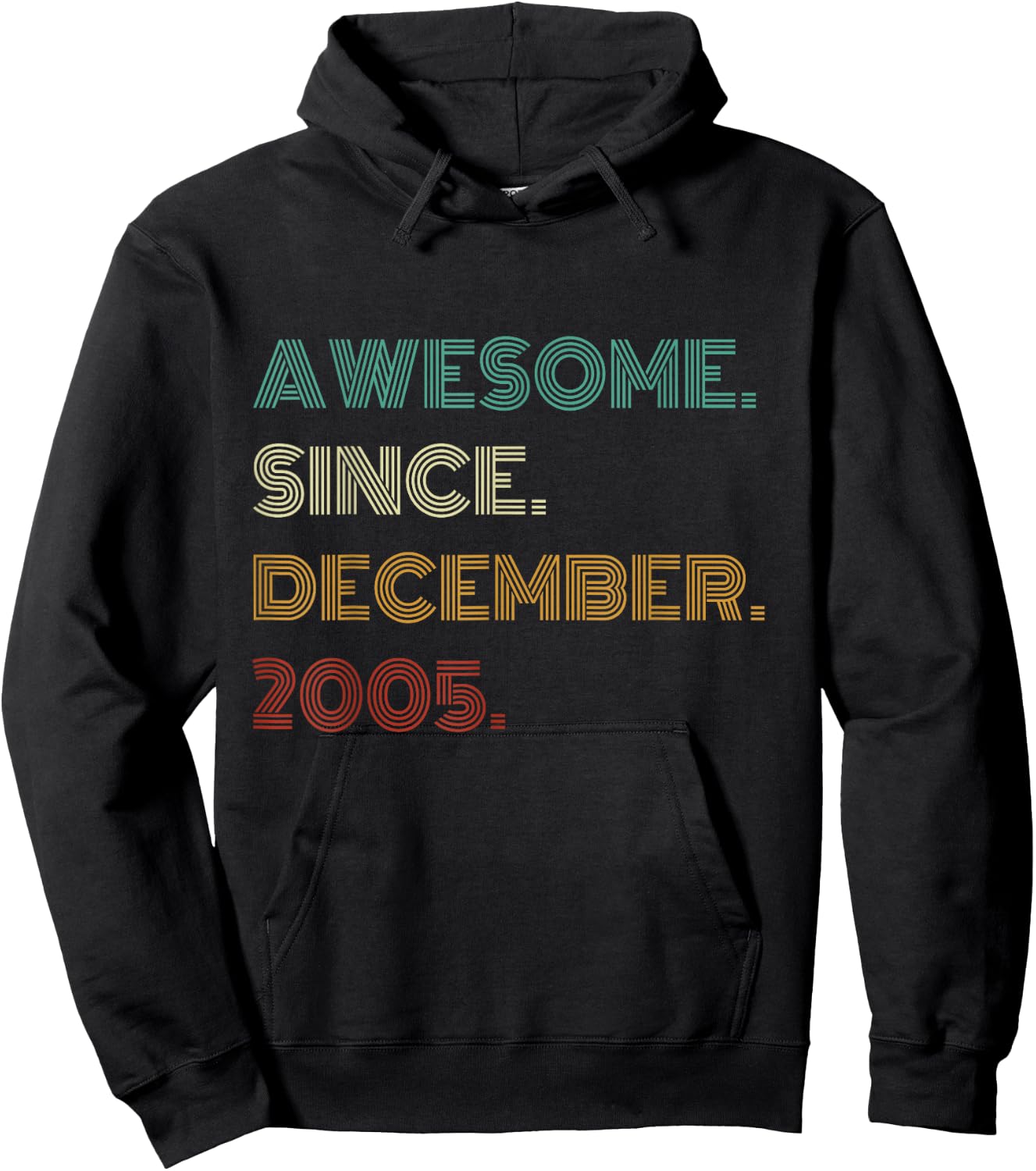 20 Years Old Awesome Since December 2005 20th Birthday Hoodie - Hoodie | Black