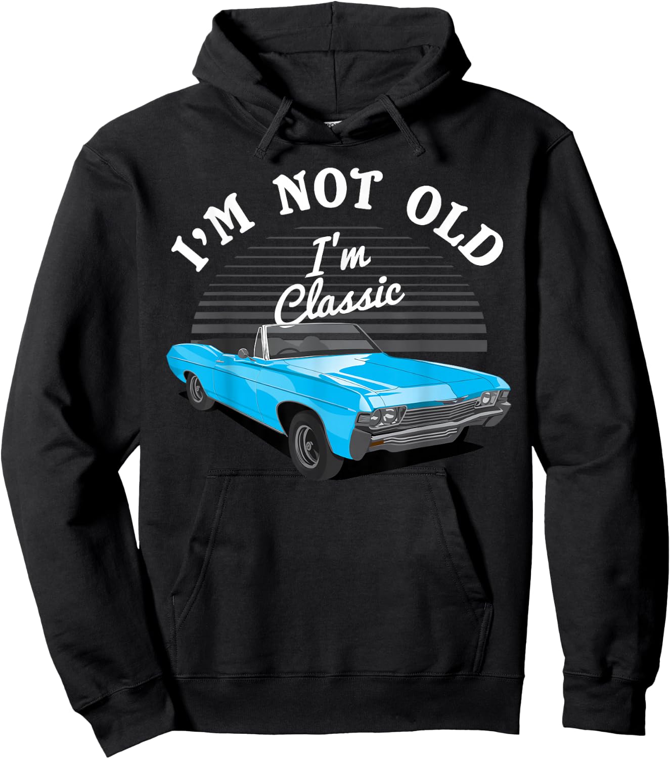 I'm not old I'm Classic Car Lover Mechanic Retro Cars Hoodie - Hoodie | Black