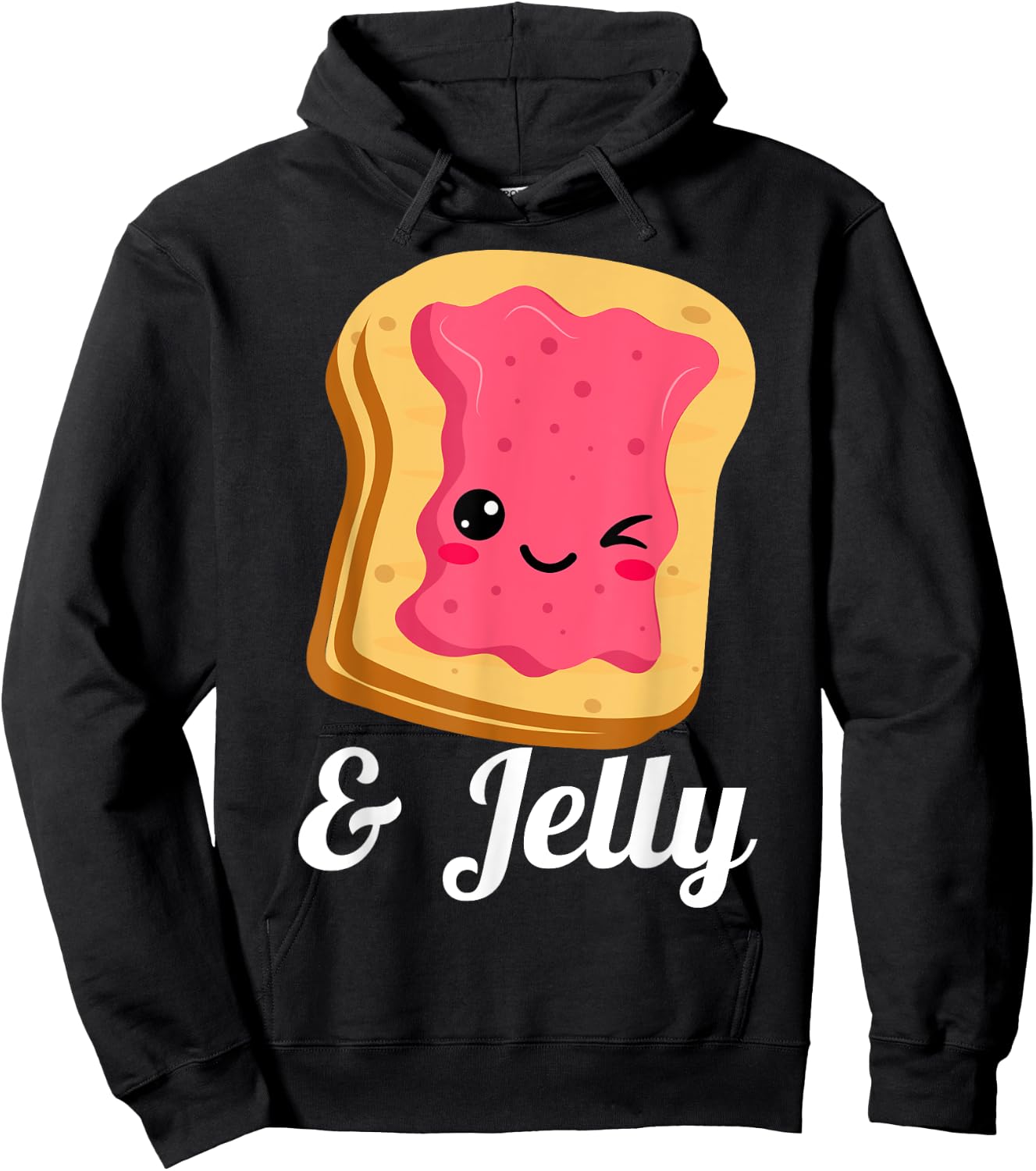 Peanut Butter & Jelly PB&J Matching Strawberry Jam Twins. Hoodie - Hoodie | Black