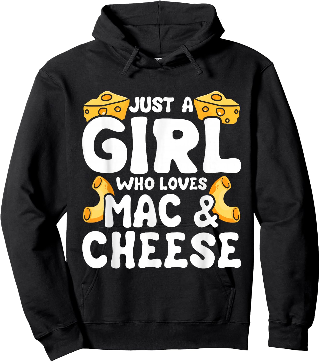 Just A Girl Who Loves Mac and Cheese - Cheesy Macaroni Lover Hoodie - Hoodie | Black