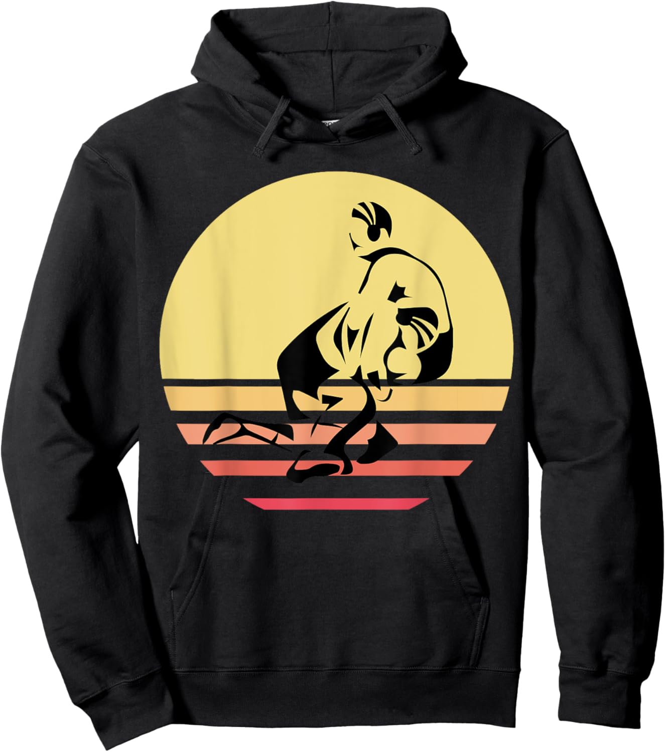 Wrestling Vintage Retro Two Wrestlers And Sun Grappler Gifts Hoodie - Hoodie | Black