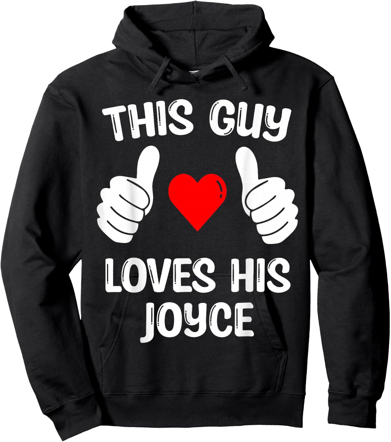 This Guy Loves Valentine's Day of His Joyce Girlfriend and Wife Hoodie - Hoodie | Black