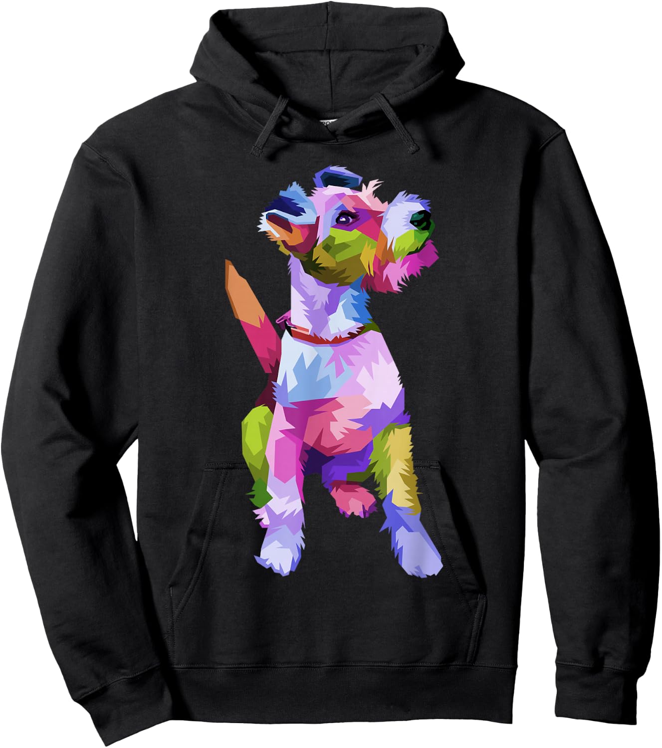 Fox Terrier colorful pop art portrait for dog owners Hoodie - Hoodie | Black