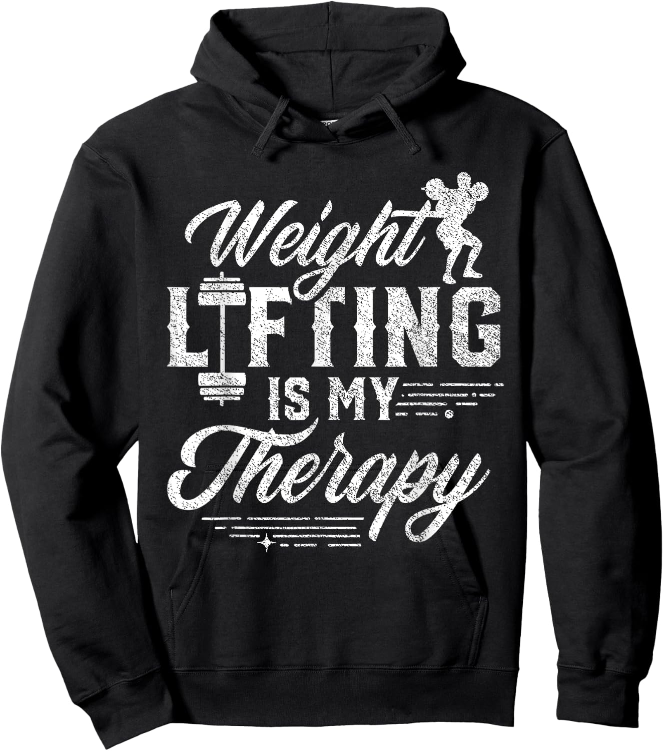 Weightlifting Is My Therapy Weightlift Deadlift Weightlifter Hoodie - Hoodie | Black
