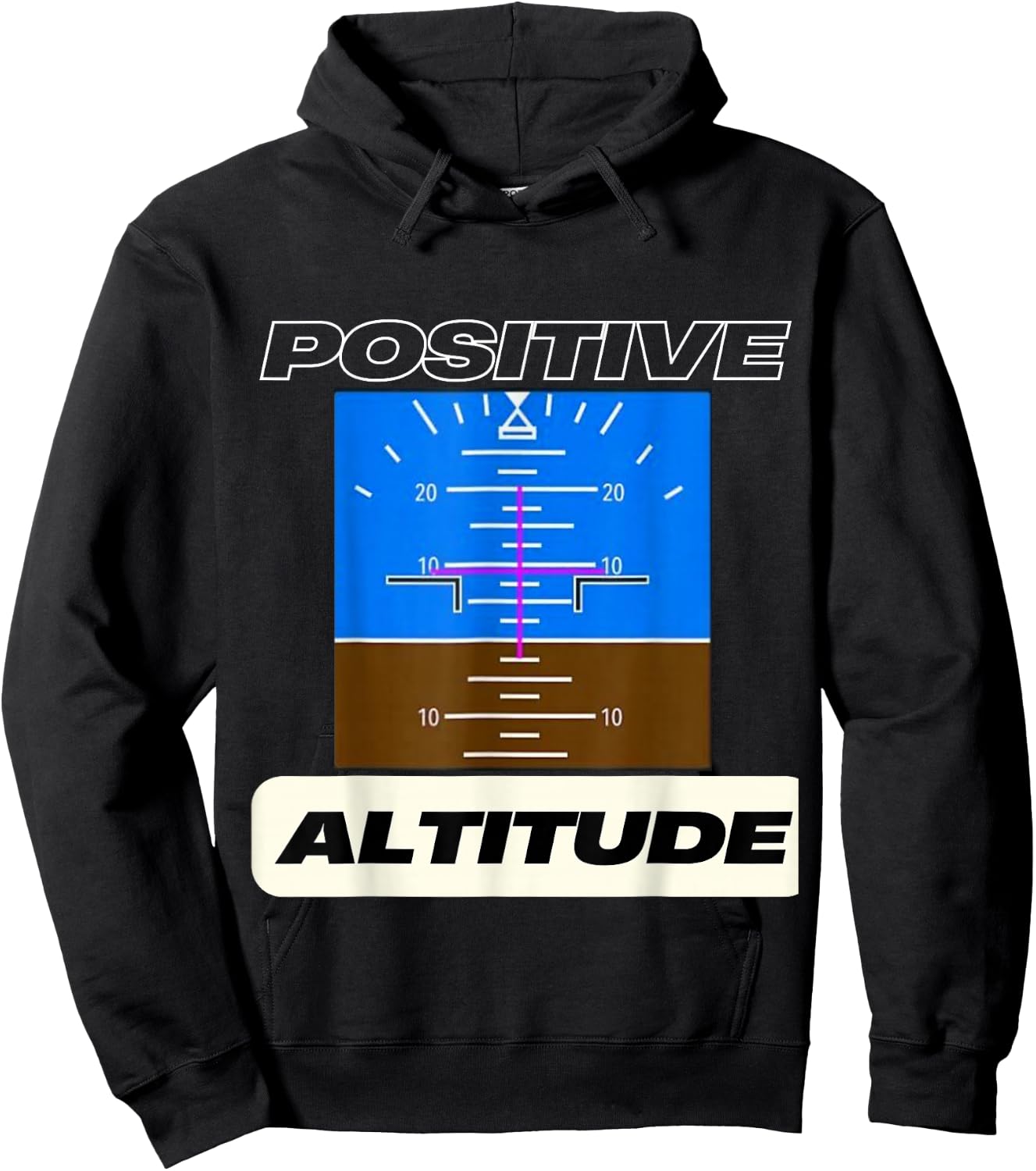 Positive Altitude Funny Pilots Aviation Hoodie - Hoodie | Black