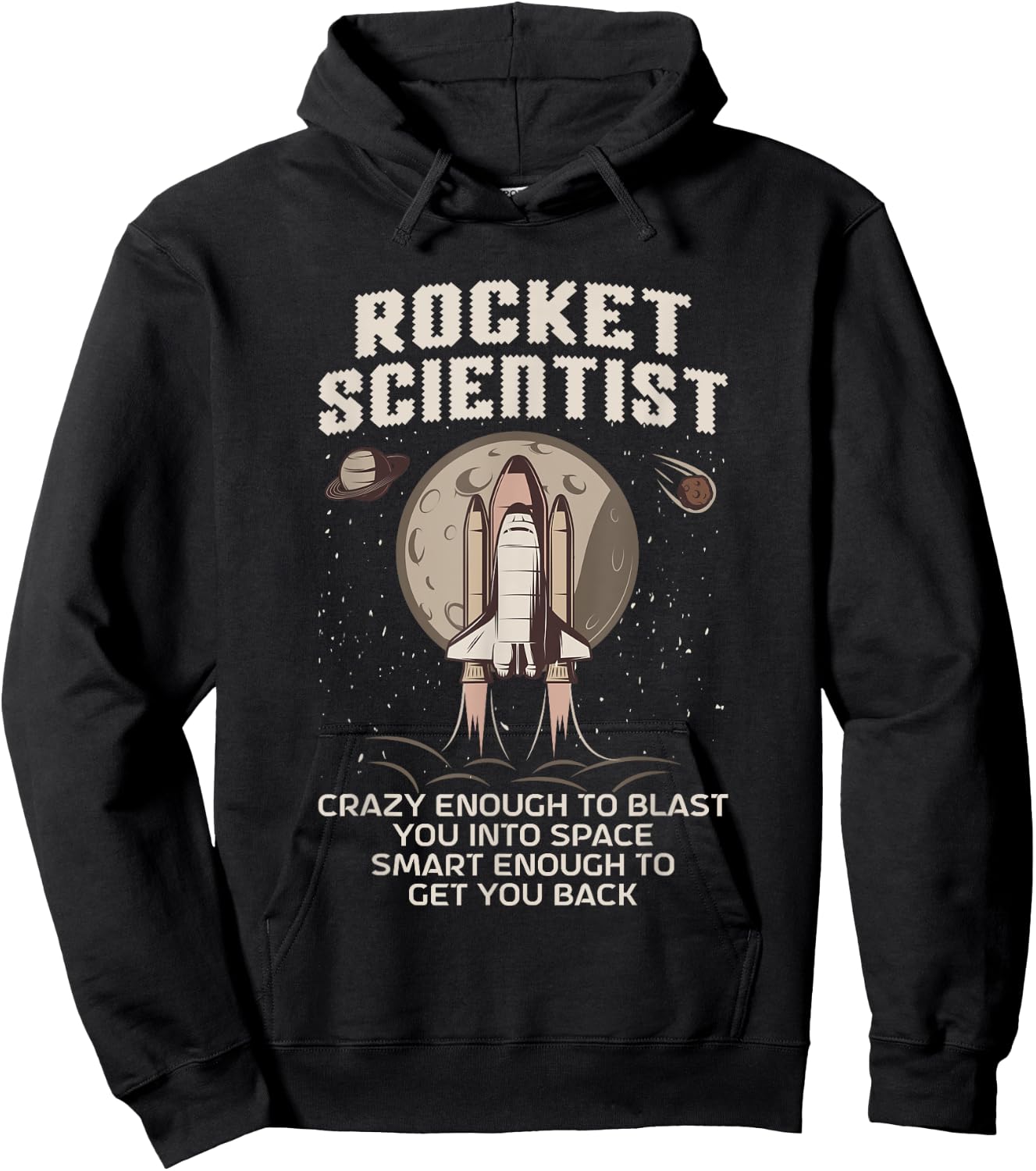 Rocket Scientist Aerospace Engineer Space Flight Space Man Hoodie - Hoodie | Black