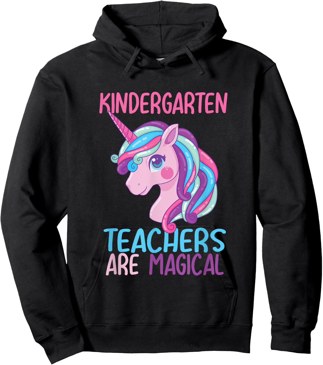 Nursery Unicorn Funny Teacher Gift Hoodie - Hoodie | Black
