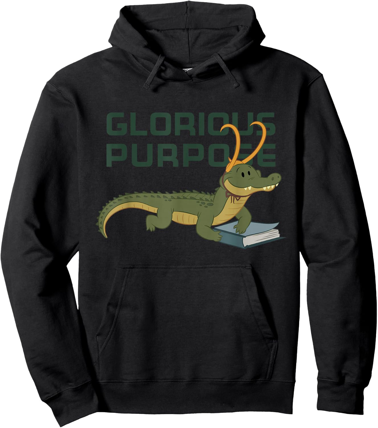 Marvel Loki Alligator Loki and Book Glorious Purpose Hoodie - Hoodie | Black