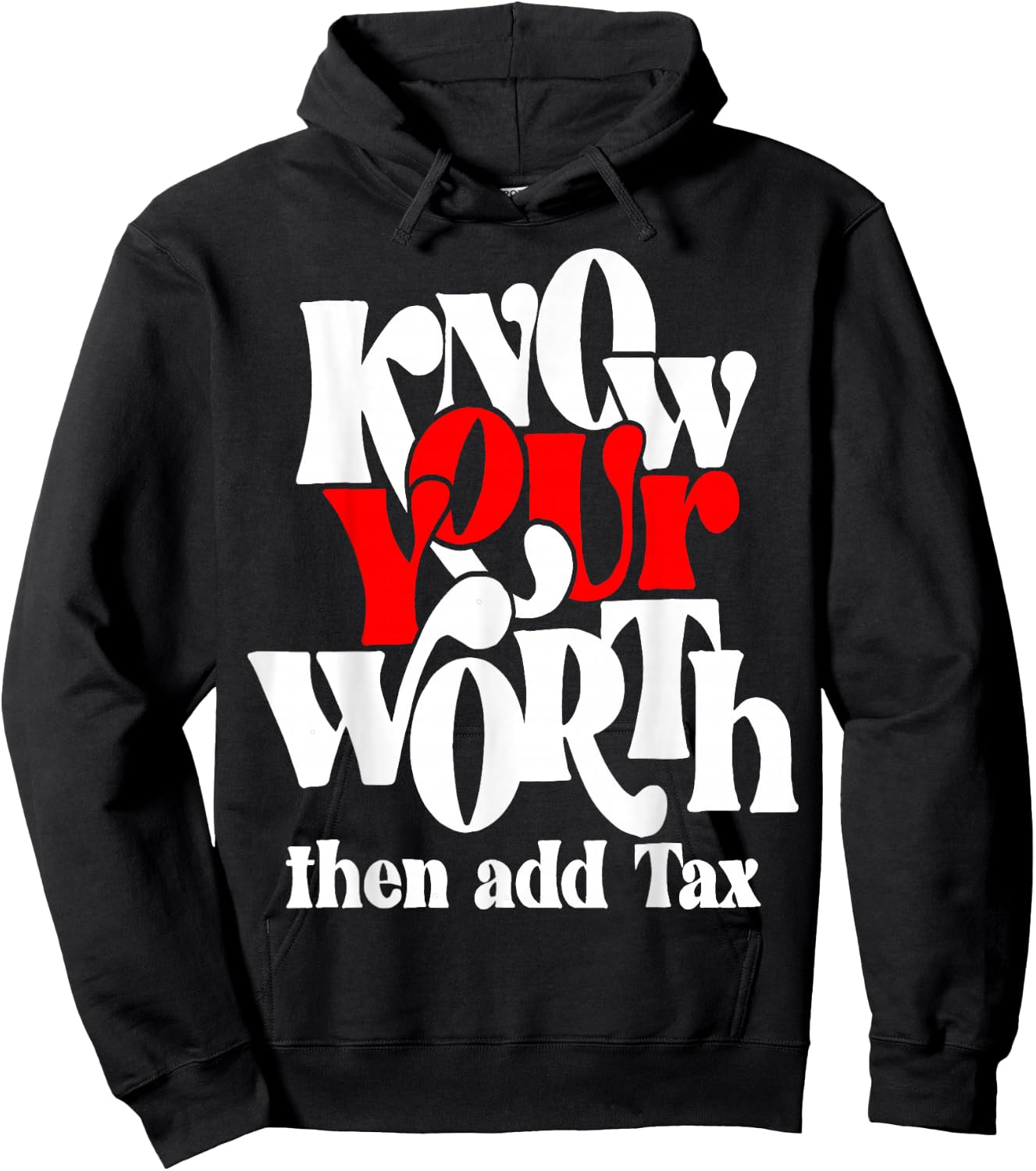 Melanin Black Girl Afro Queen Know Your Worth Then Add Tax Hoodie - Hoodie | Black