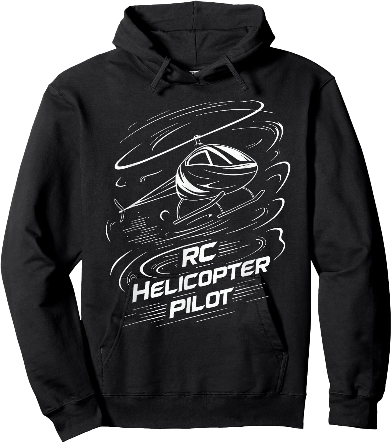 Remote Controlled Flying Funny RC Helicopter Pilot Hoodie - Hoodie | Black
