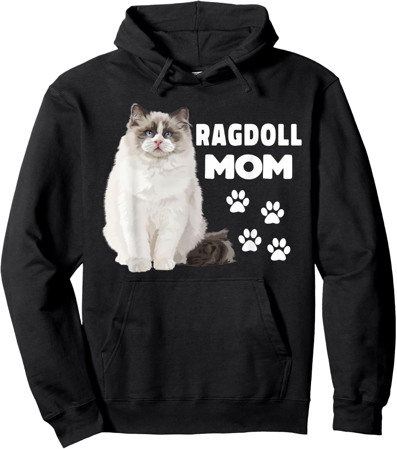Ragdoll Cat Mom Ragdoll Mom Cat Lover Hoodie - Hoodie | Black