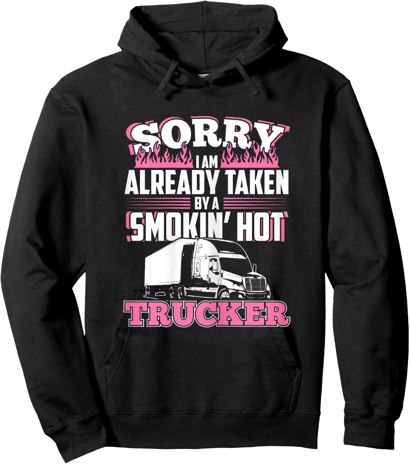 Mein Mann ist LKW Fahrer - Gift - Trucker Wife Hoodie - Hoodie | Black
