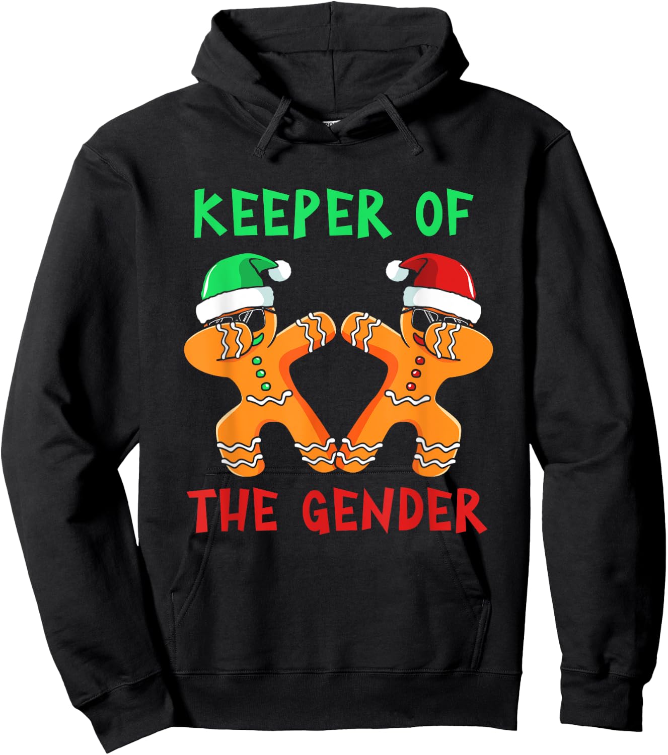 Gingerbread Gender Reveal Keeper Of The Gender Hoodie - Hoodie | Black