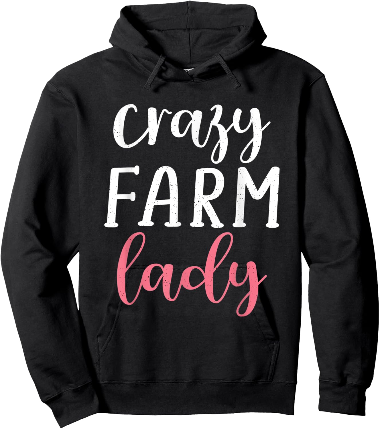 Crazy Farmer Lady Farm Lover Farming Hoodie - Hoodie | Black