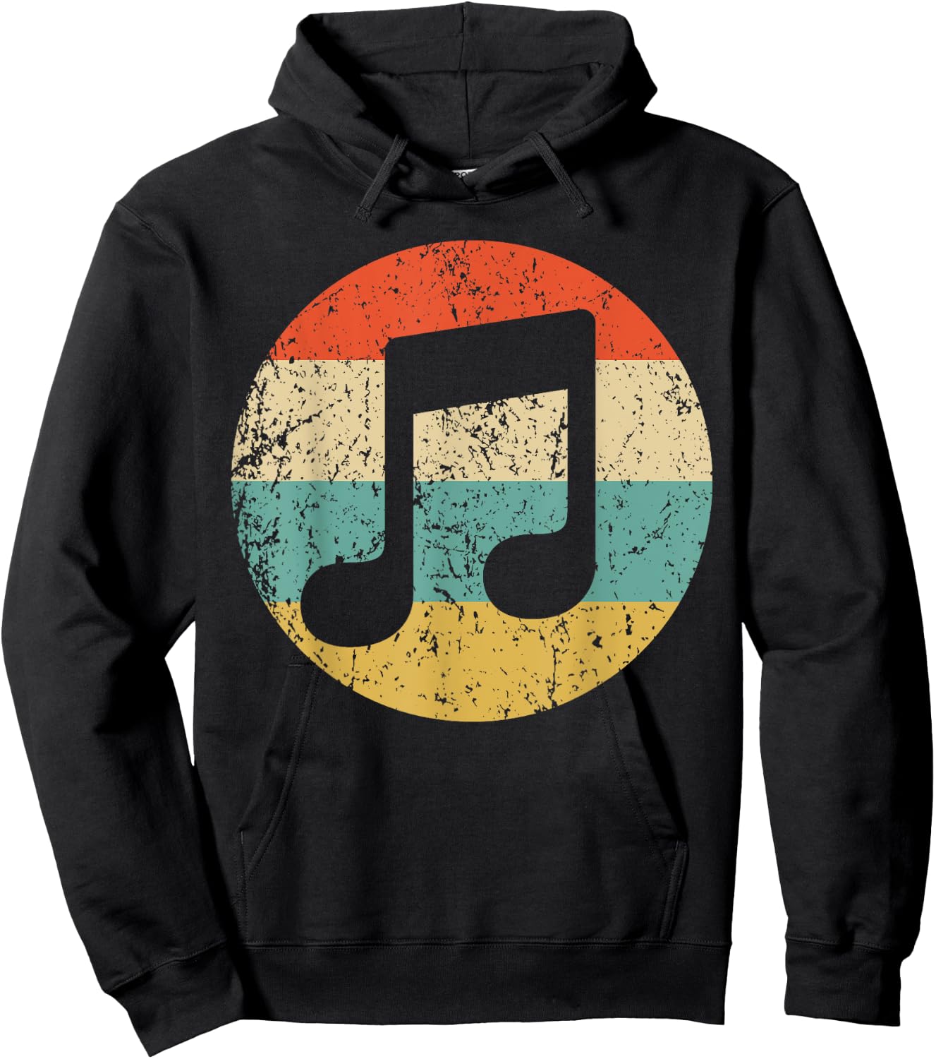 Musician Retro Musical Notes Hoodie - Hoodie | Black