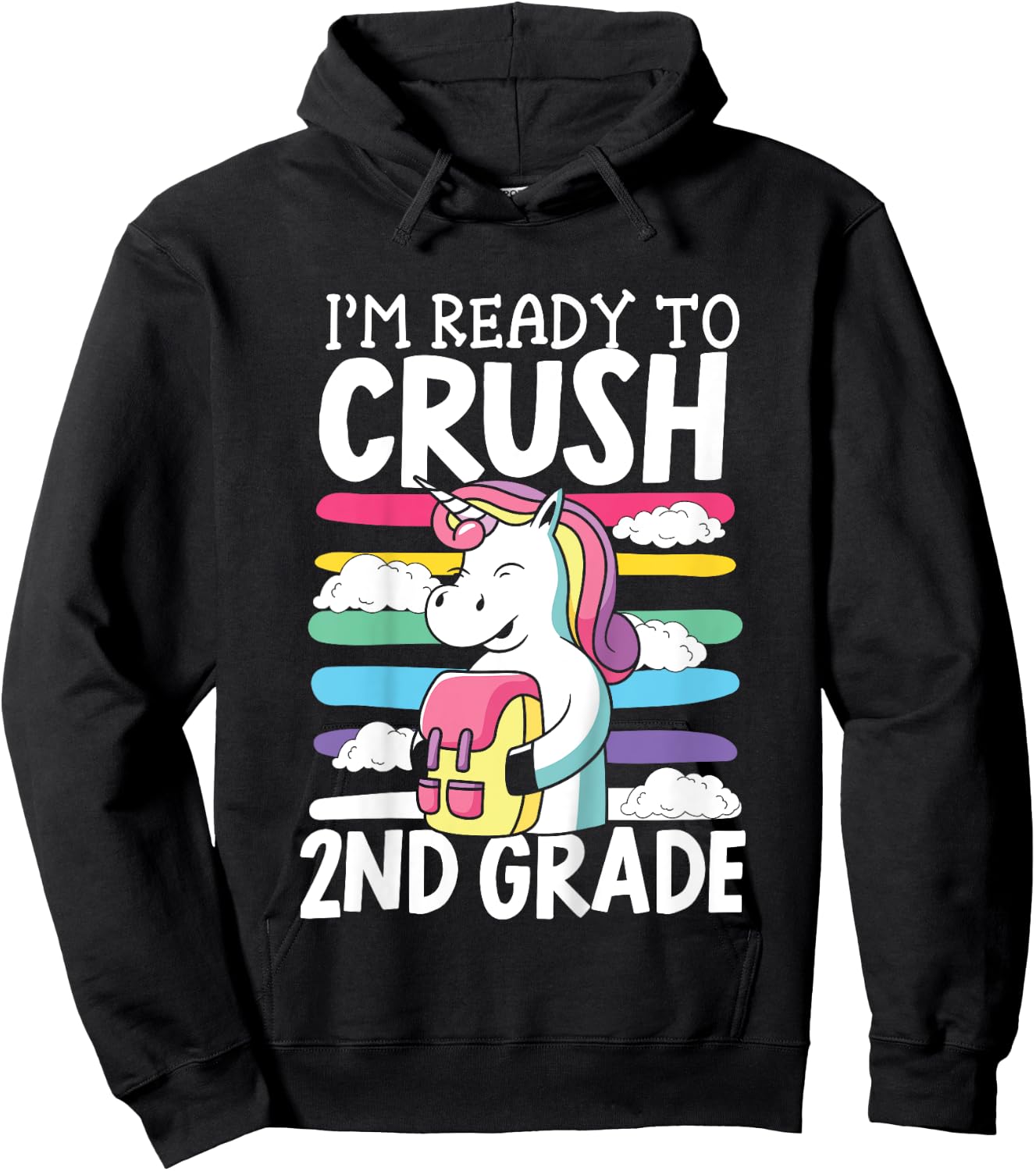 Kids I'm Ready To Crush 2nd Grade First Day Of School Hoodie - Hoodie | Black