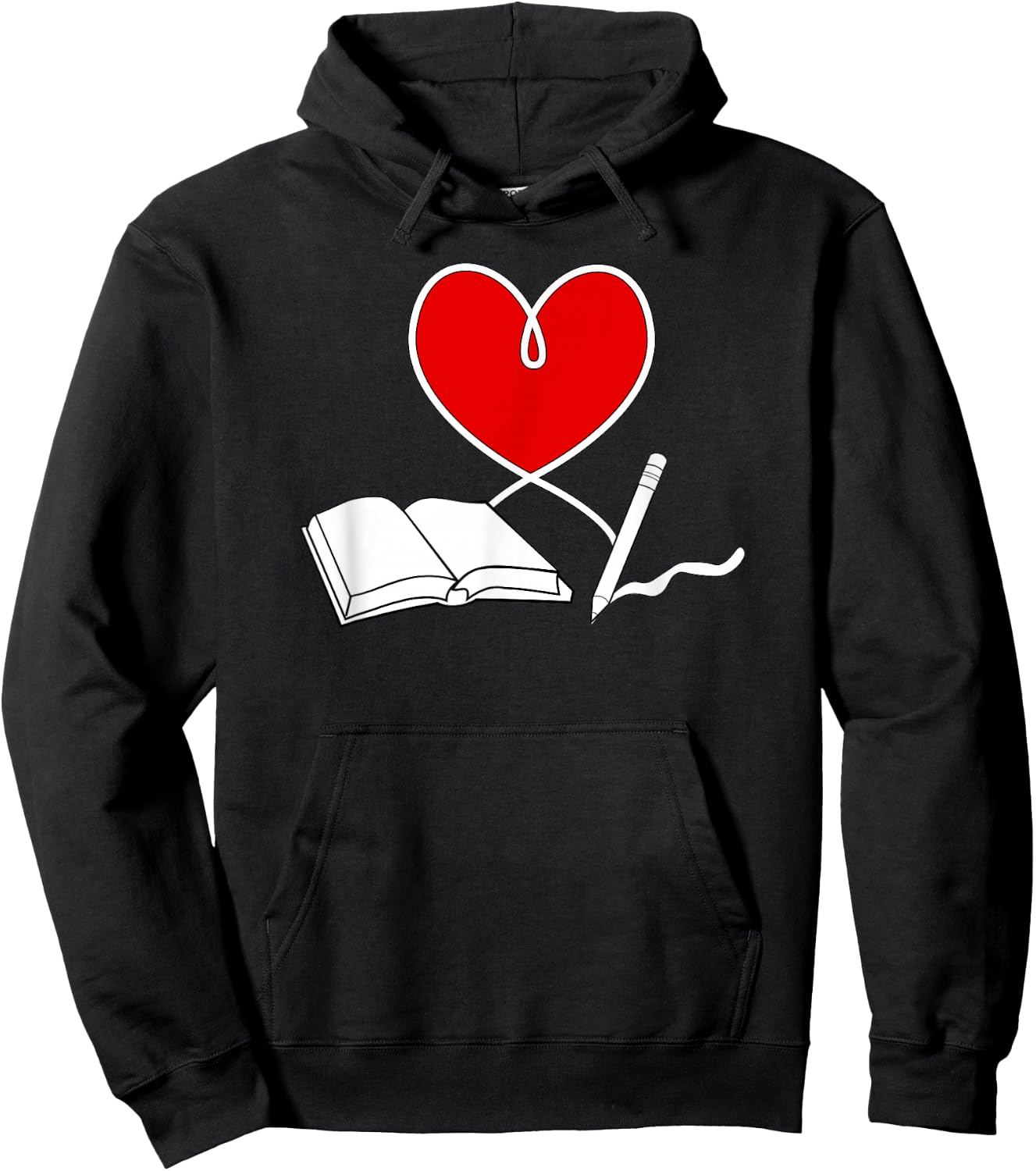 Valentines Day Author Writers Book Lover Writers and Authors Hoodie - Hoodie | Black