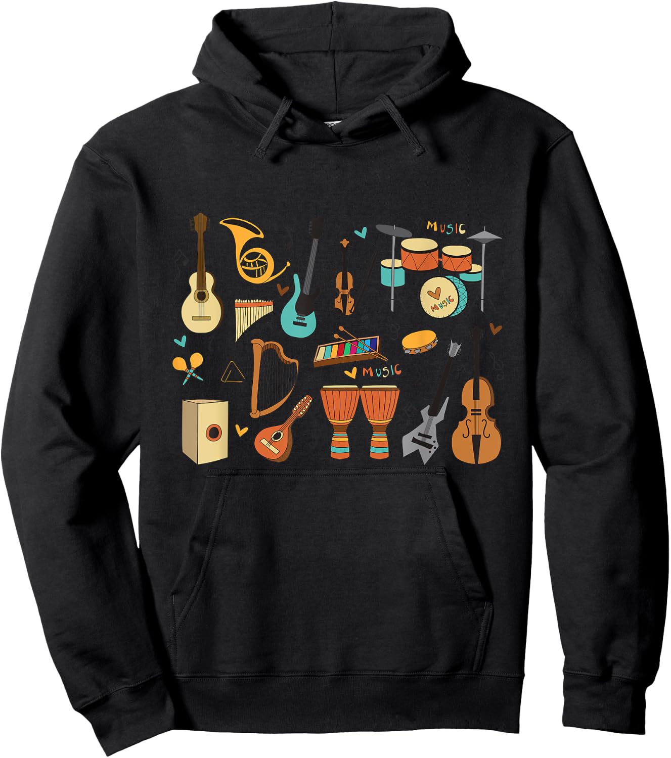 Music Education Funny for Music Teacher Women Girls Kids Hoodie - Hoodie | Black