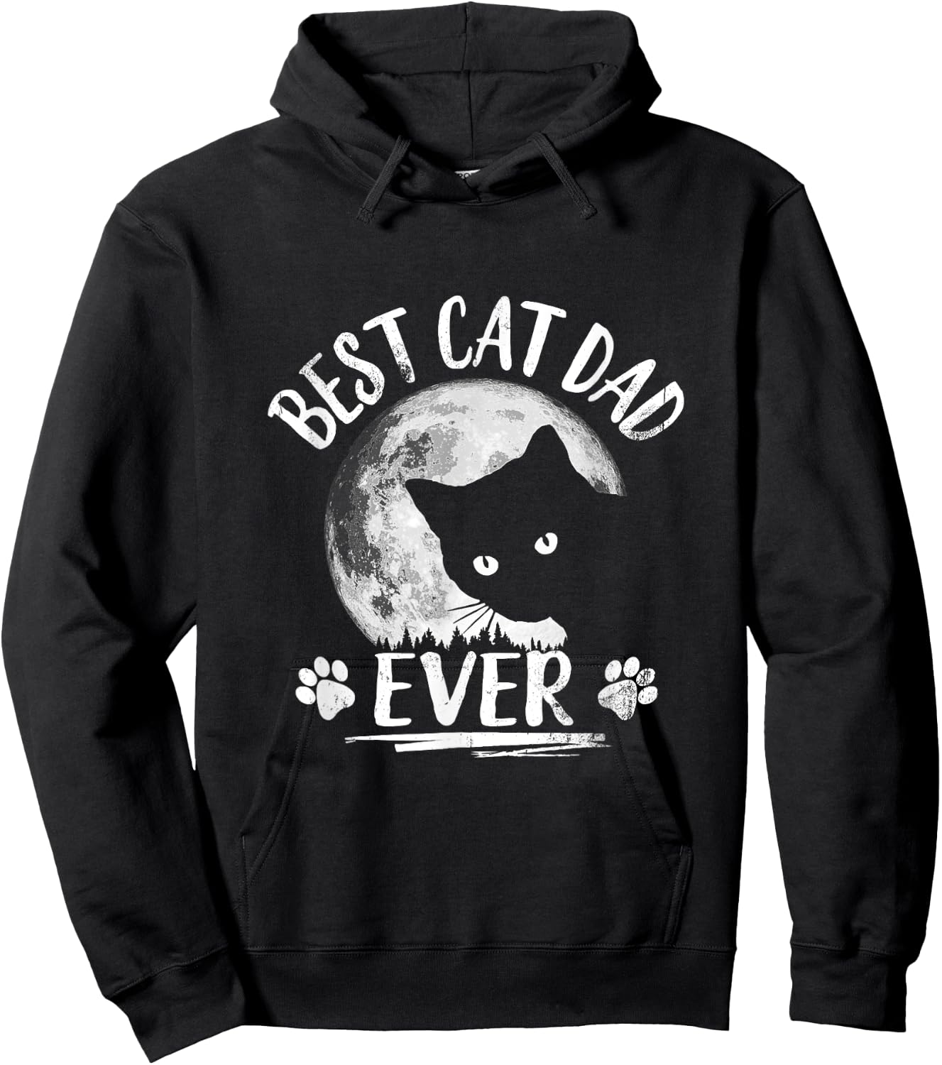 Black Cat Shirt: Best Cat Dad Ever Funny Cat Daddy Women Hoodie - Hoodie | Black