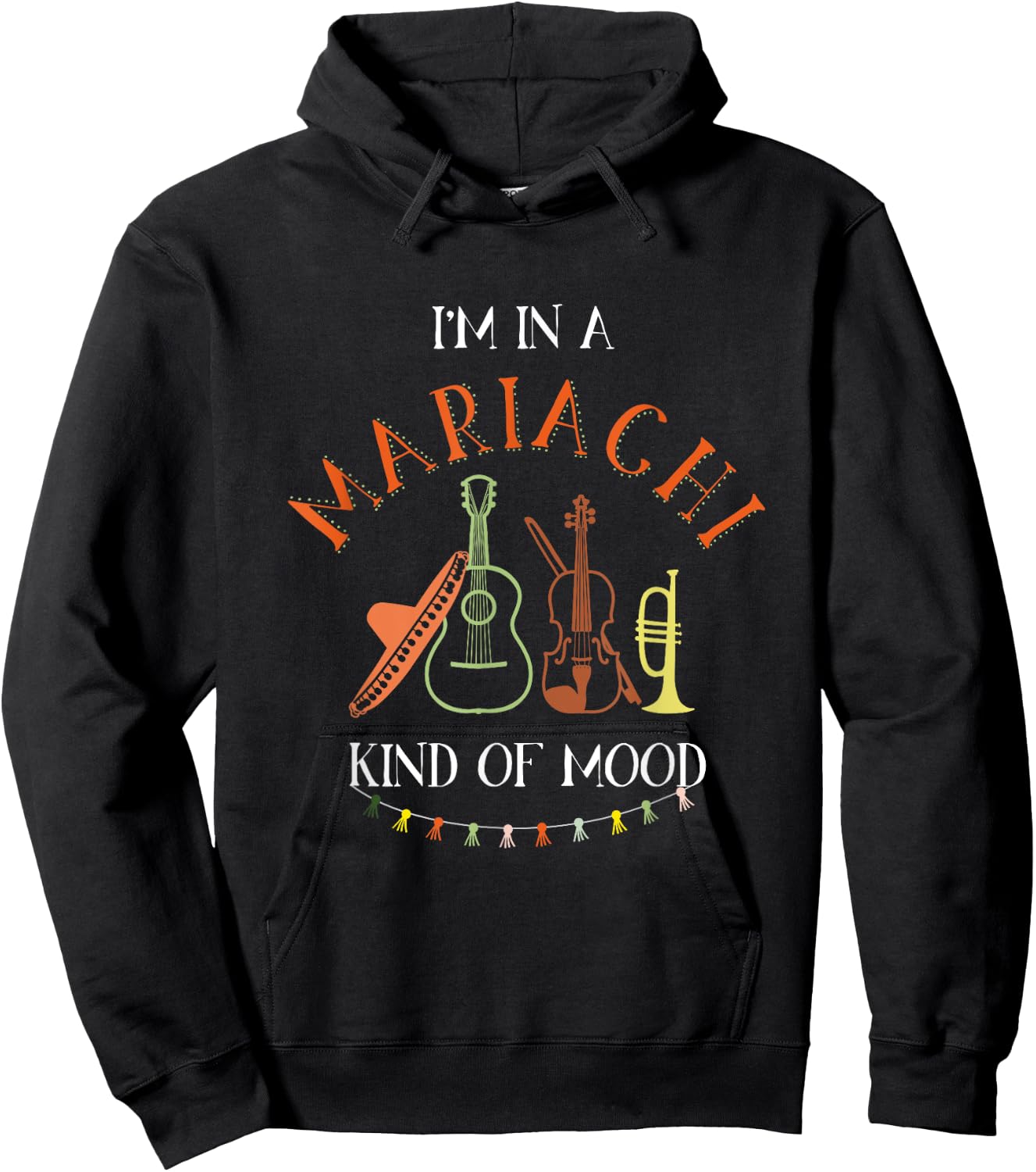 Mariachi Kind of Mood Color Mariachi Music Band Hoodie - Hoodie | Black