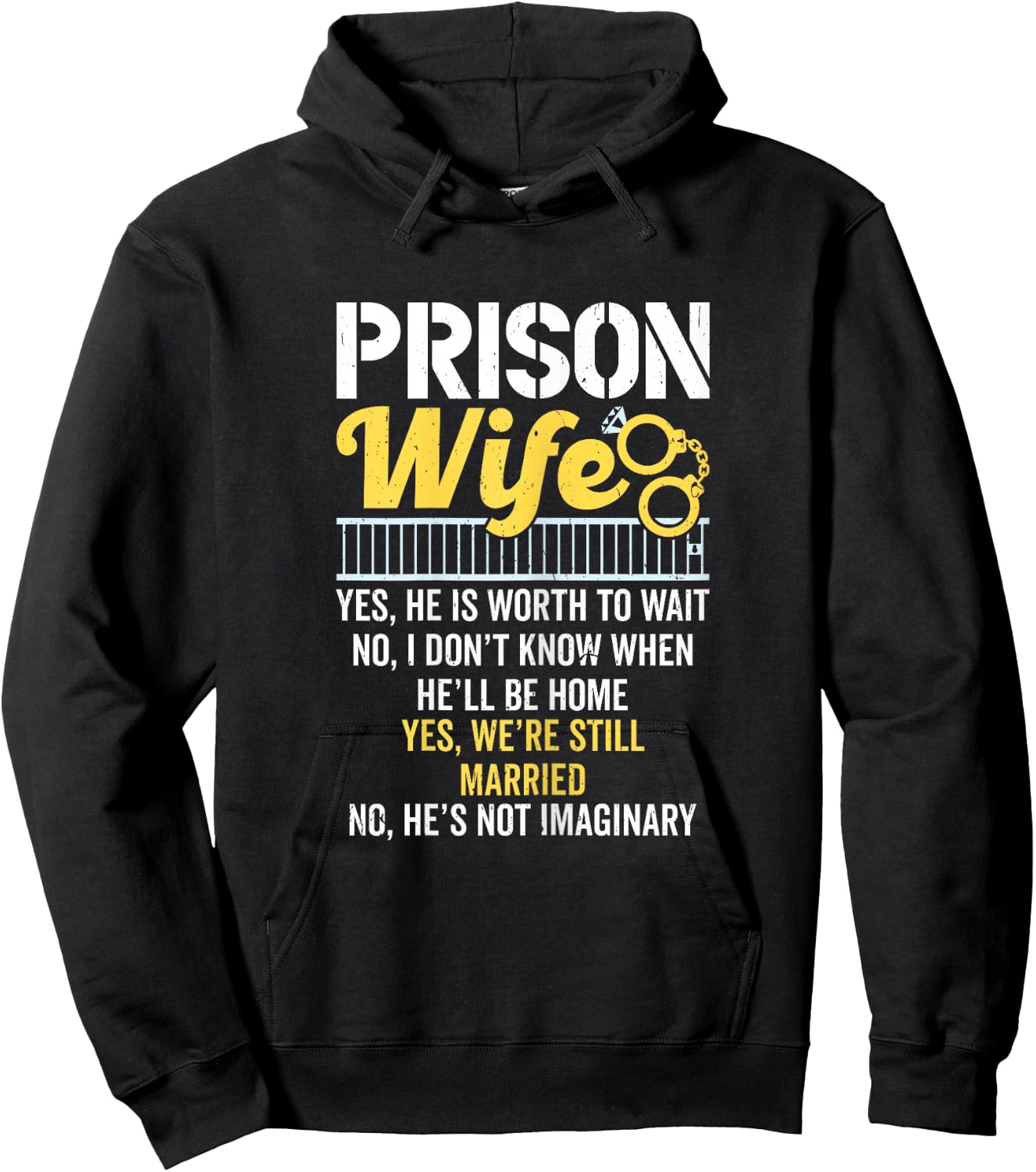 Prison wife boyfriend in jail Hoodie - Hoodie | Black