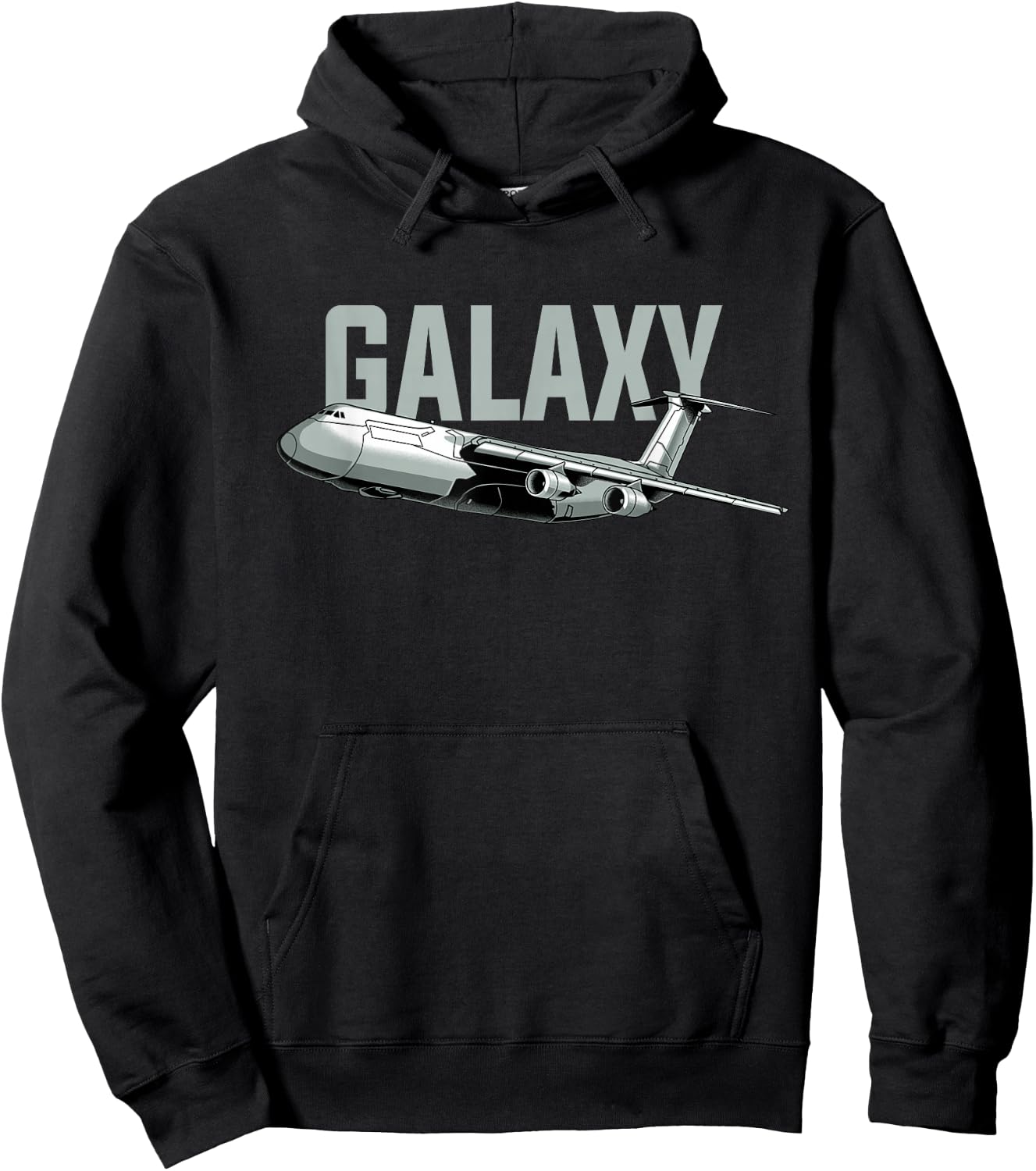 C-5 Galaxy Mega Military Cargo Transport Plane Hoodie - Hoodie | Black