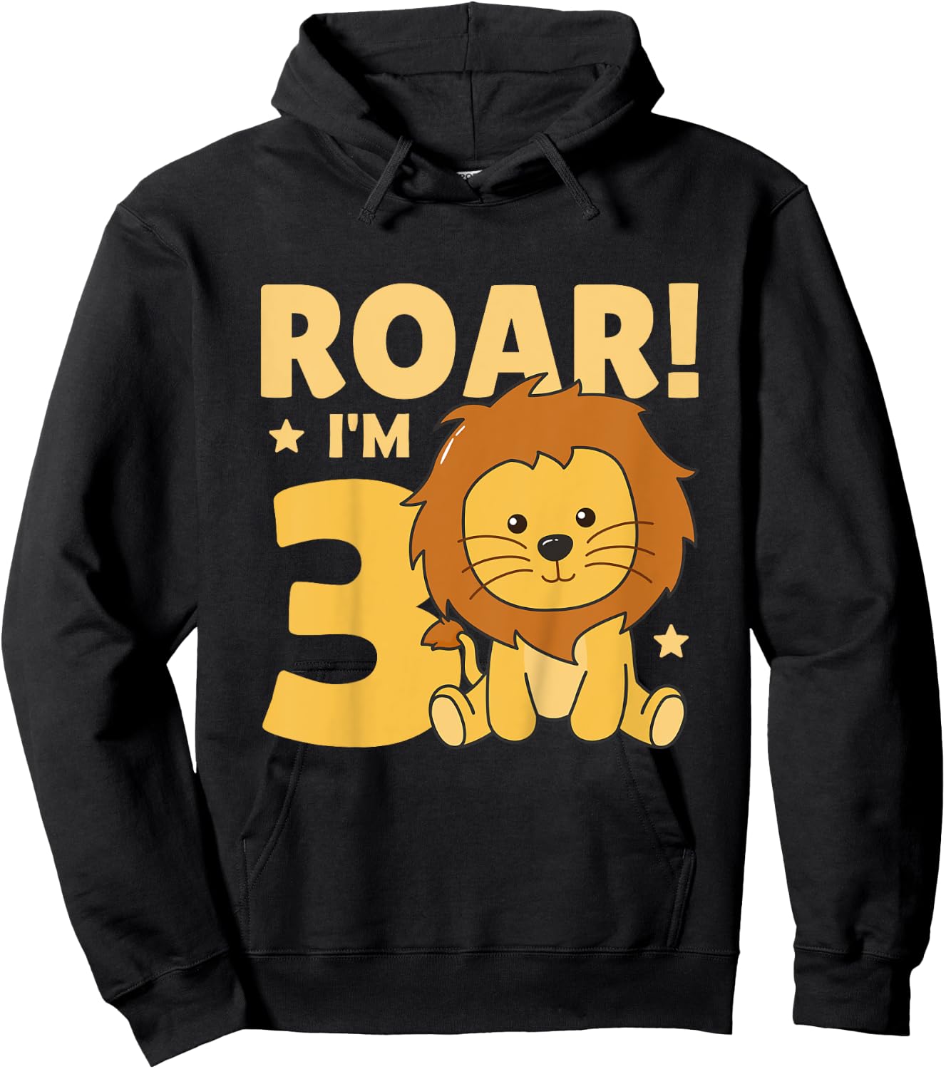 Kids 3rd Birthday Lion 3 Years Old Cub Lion Hoodie - Hoodie | Black