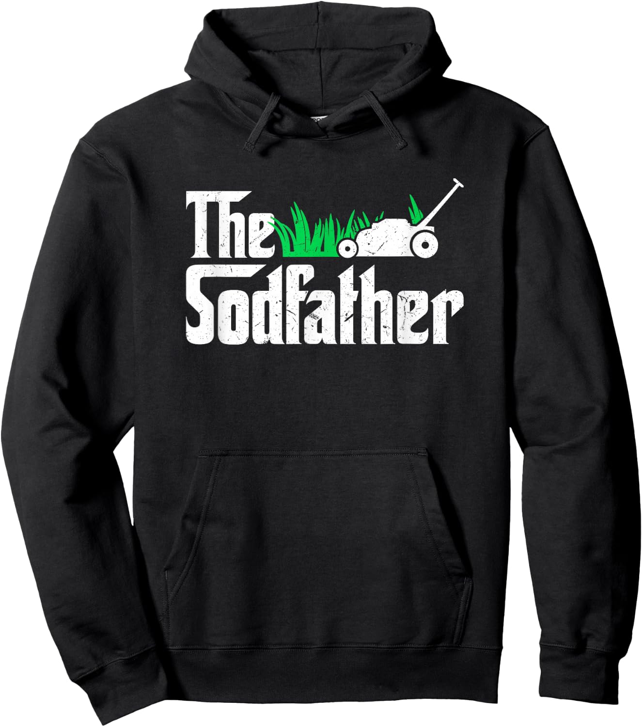 The Sodfather Parody Funny Lawn Landscaping Dad Gift Hoodie - Hoodie | Black