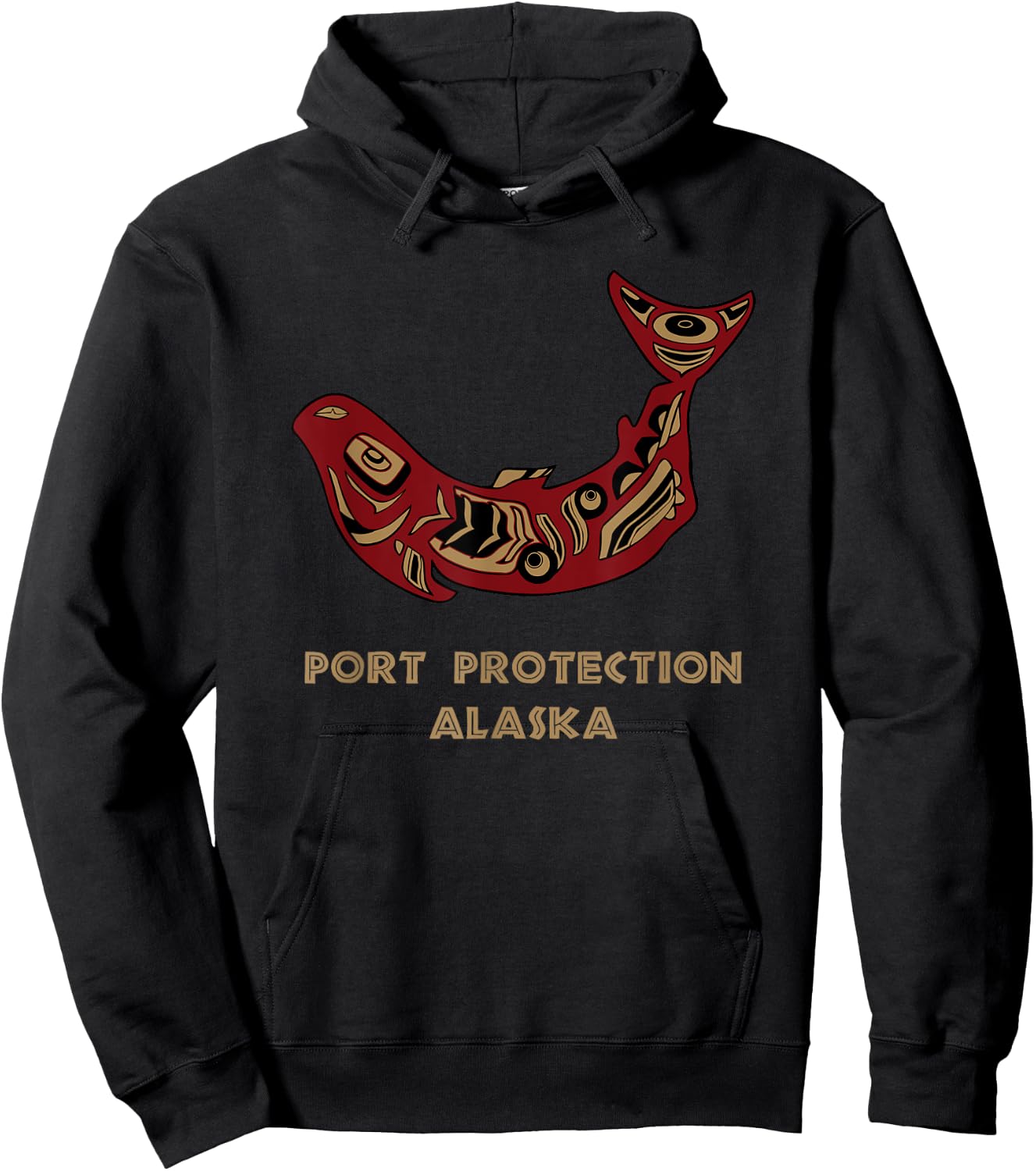 Port Protection Alaska Native American Salmon Fishermen Hoodie - Hoodie | Black