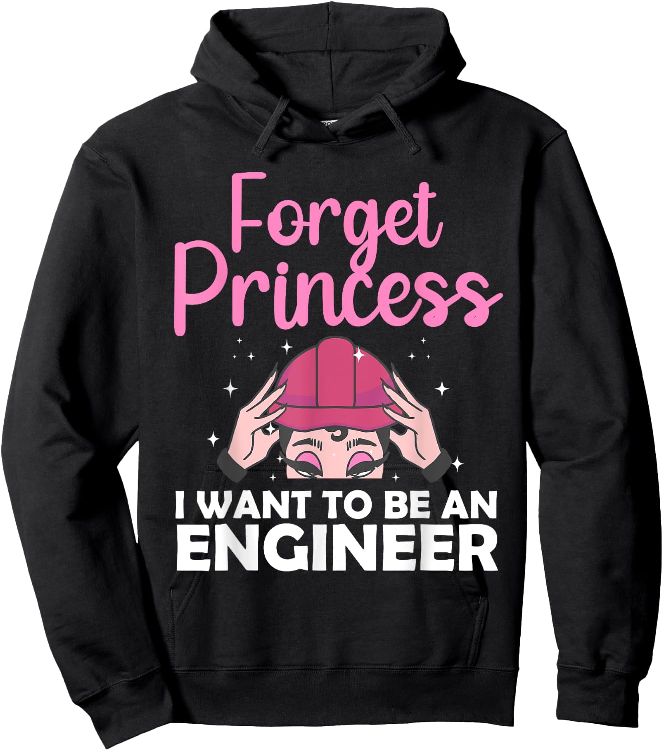 Funny Engineer Design Girls Women Kids Engineering Lovers Hoodie - Hoodie | Black