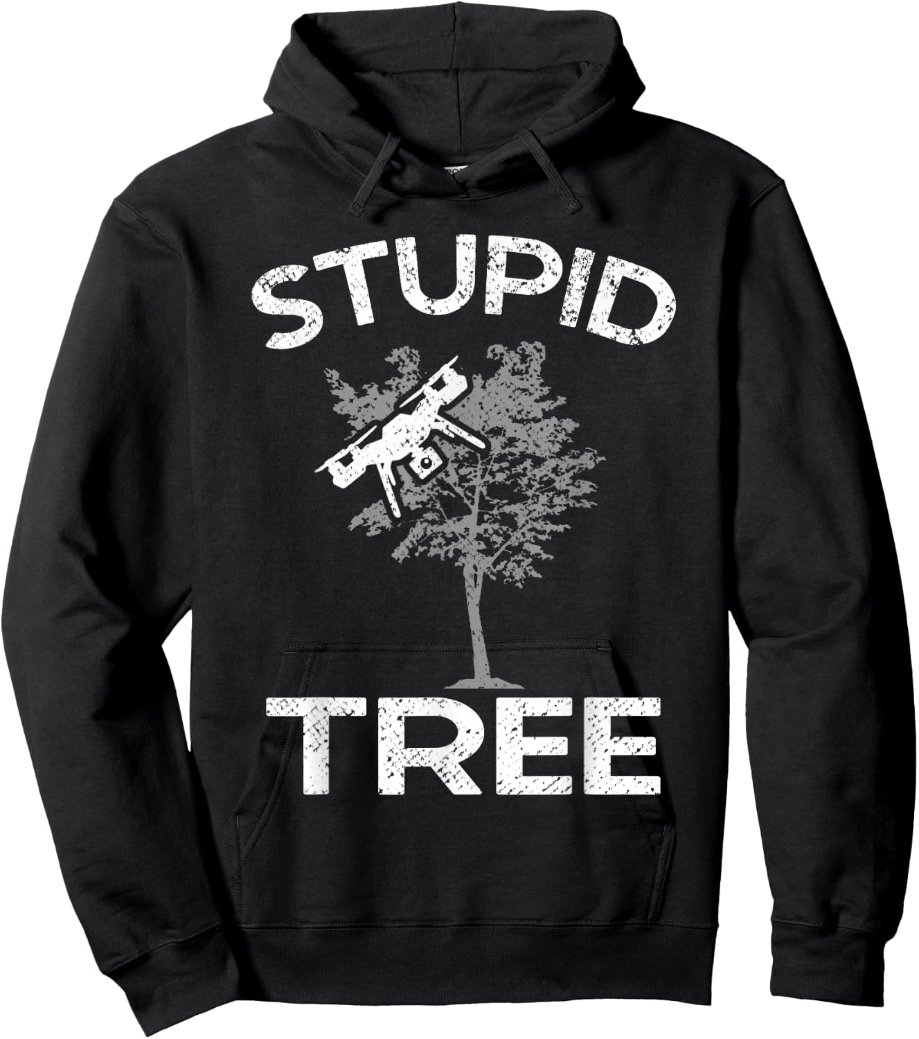 Funny Drones Stupid Tree RC Drone Pilot Quadcopter FPV Hoodie - Hoodie | Black