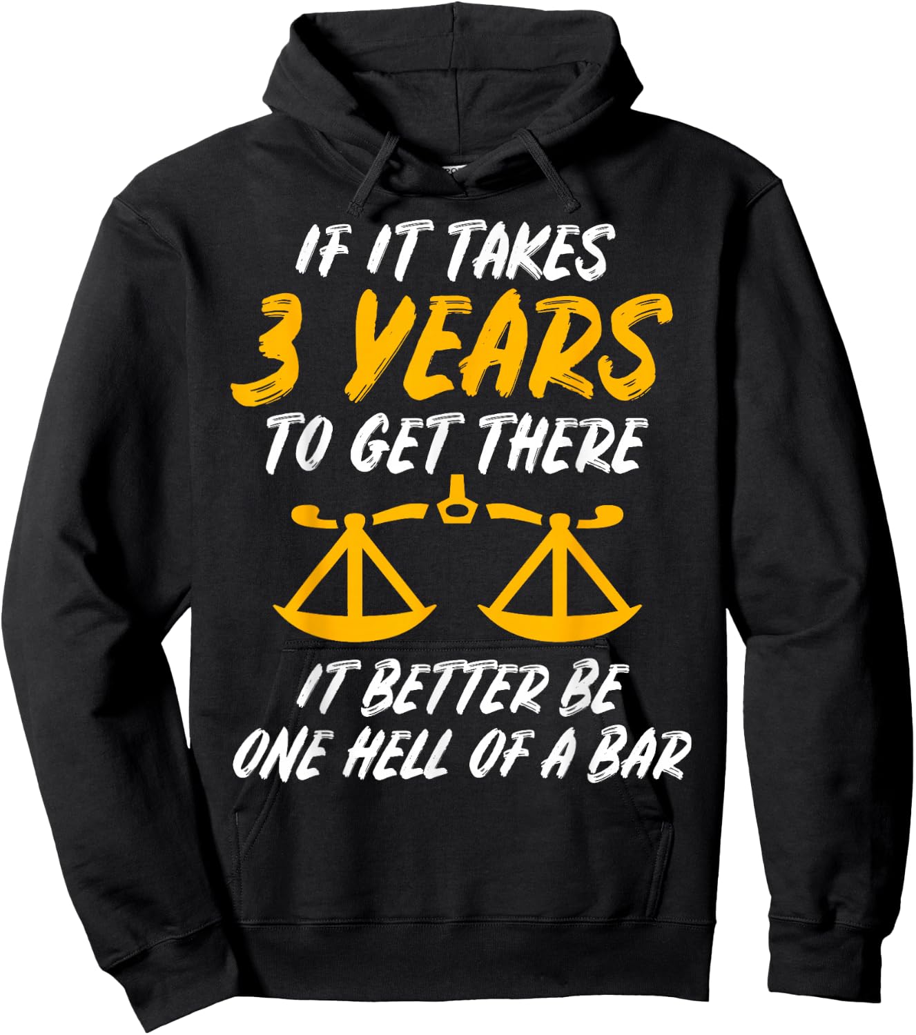 Law Student Lawyer Attorney Gift: & Graphic Hoodie - Hoodie | Black