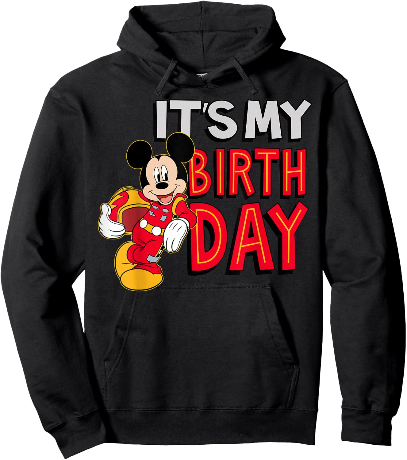 Disney Junior Birthday mickeybday Short Sleeve Hoodie - Hoodie | Black