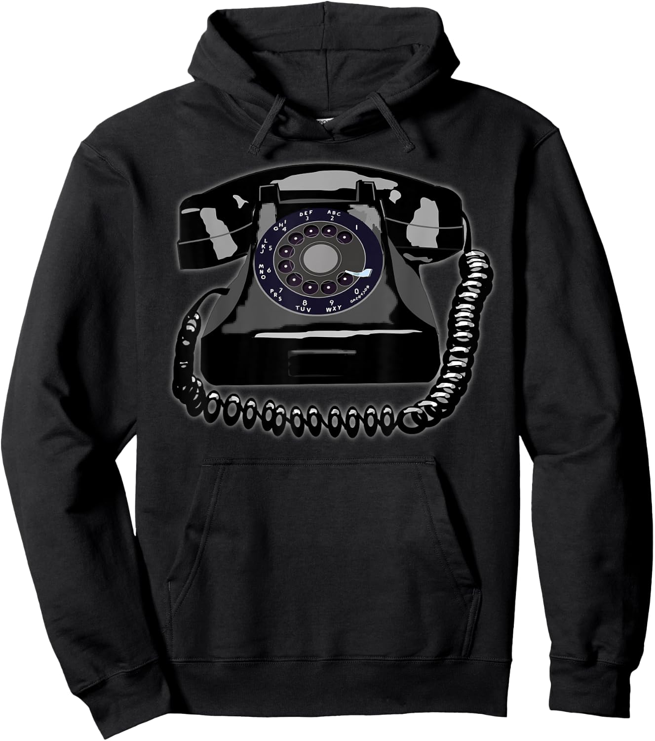 Rotary Phone Classic Vintage Telecommunications Hoodie - Hoodie | Black