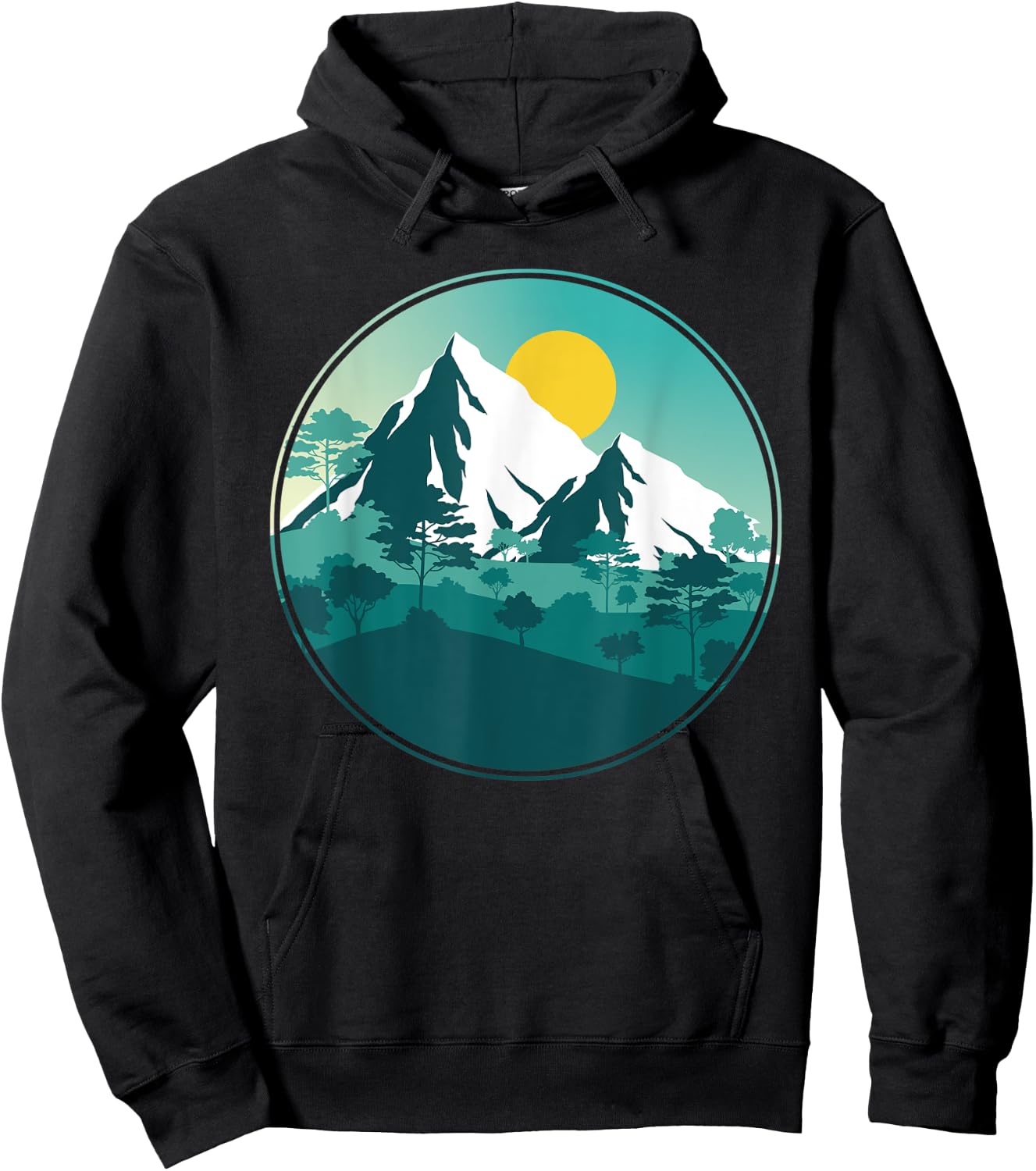 Outdoors Hiking Sunset Mountains Wildlife Forest Nature Hoodie - Hoodie | Black