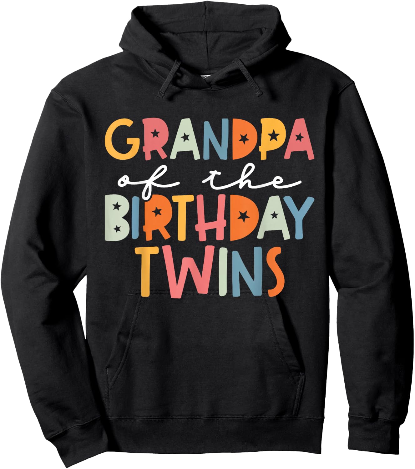 Grandpa Of The Birthday Twins Kids Great Grandpa Of Twins Hoodie - Hoodie | Black