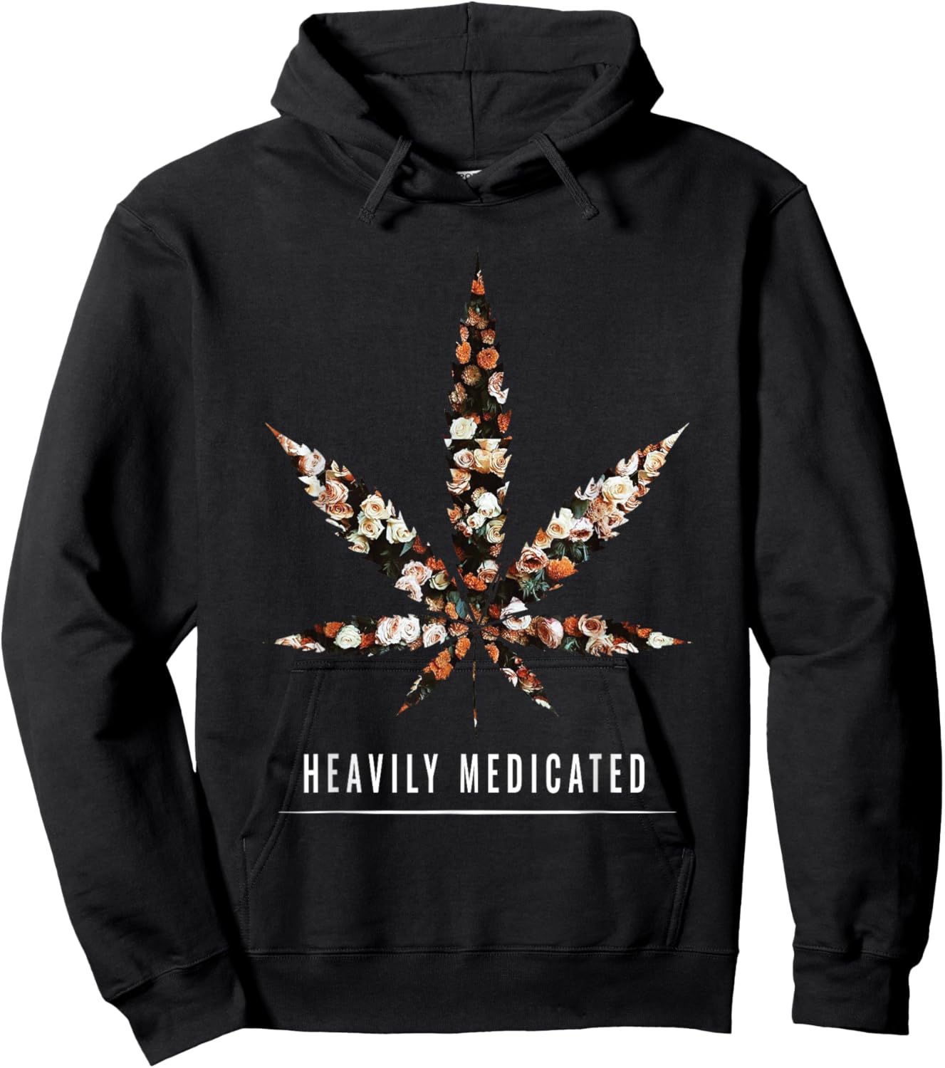 Heavily Medicated | Marijuana Cannabis Weed/Pot Stoner Hoodie - Hoodie | Black