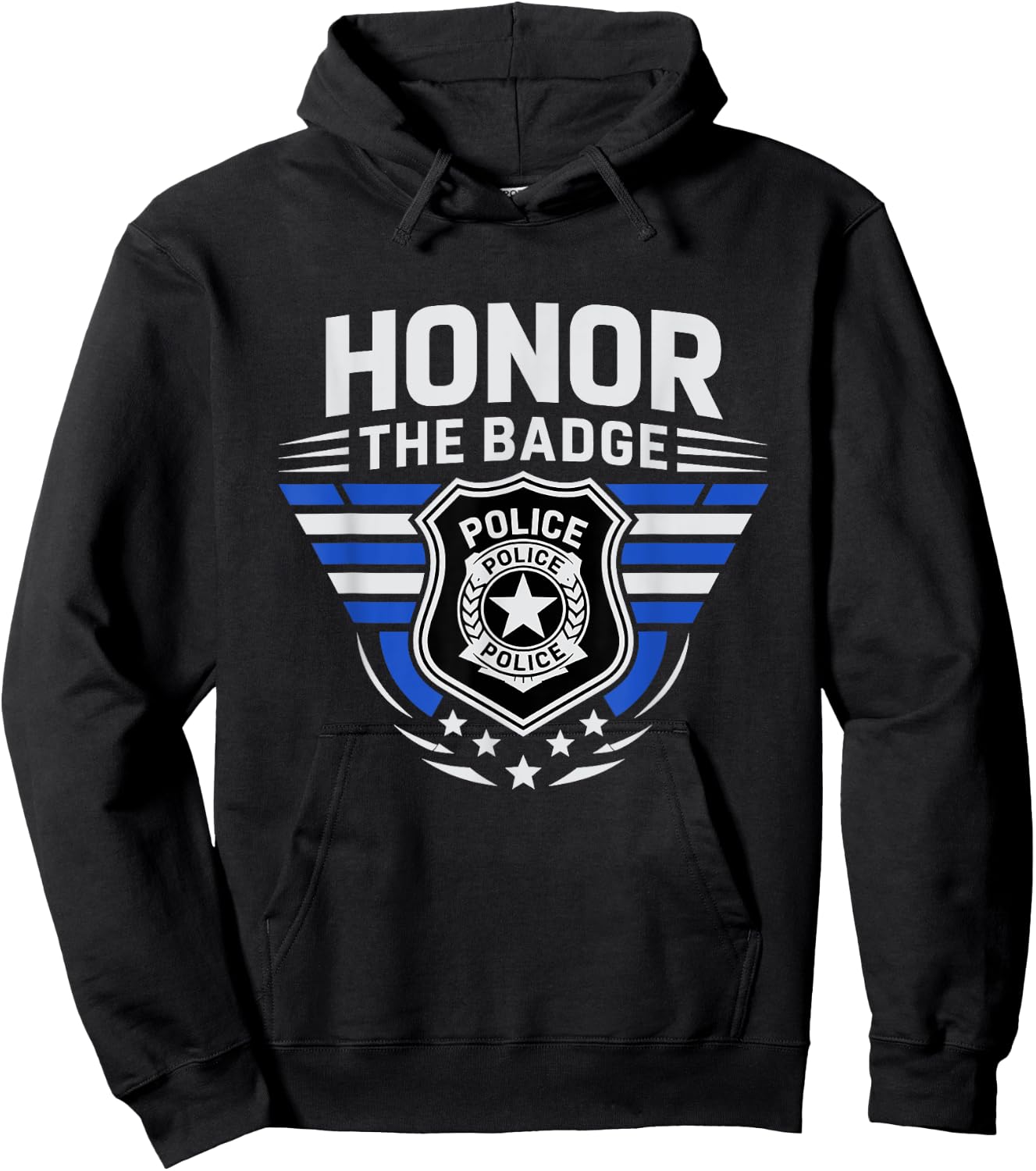 Honor The Badge Cop Police Officer Policemen Department Hoodie - Hoodie | Black