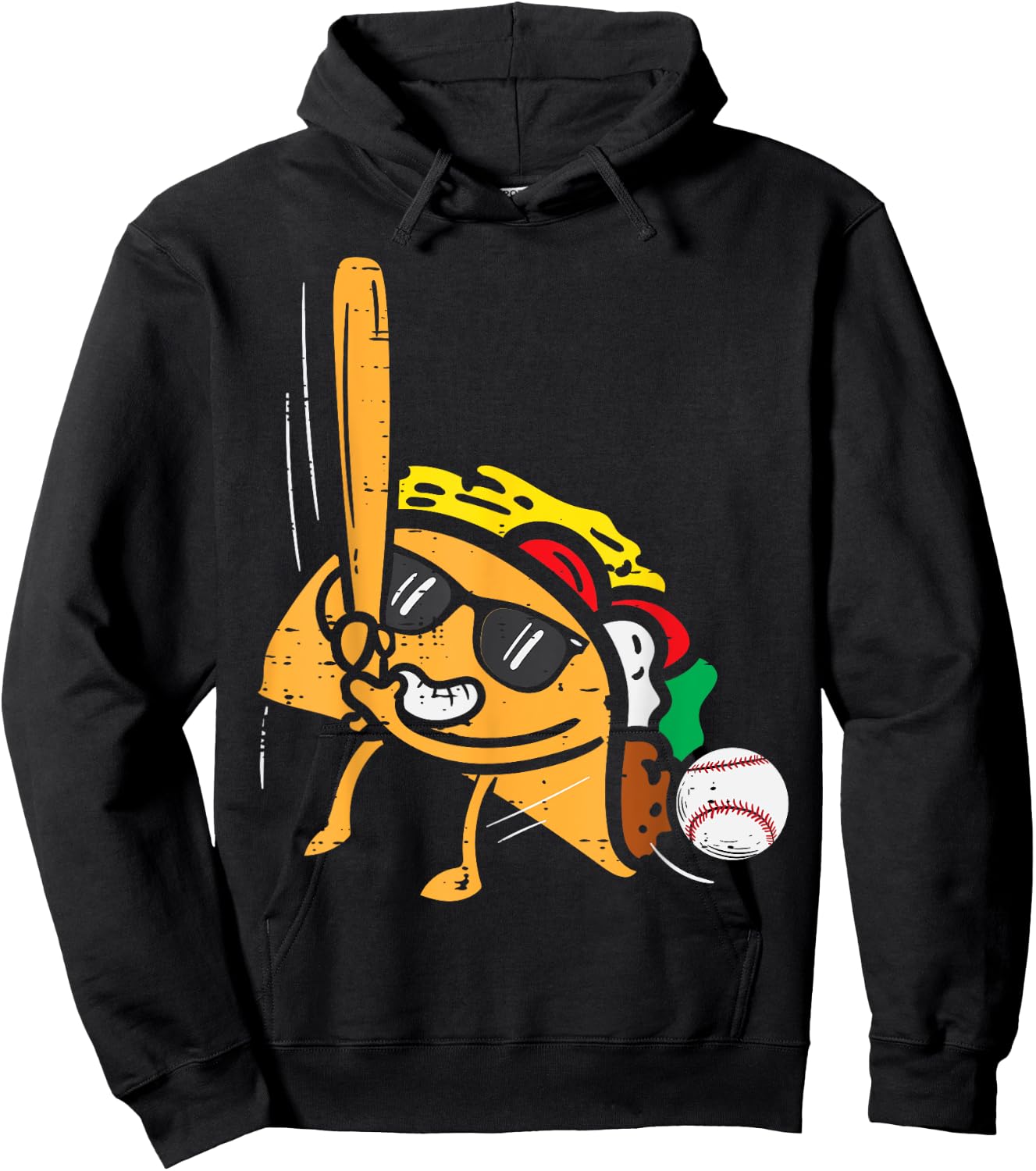 Taco Baseball Cinco De Mayo Mexican Fiesta Boys Men Kids Hoodie - Hoodie | Black