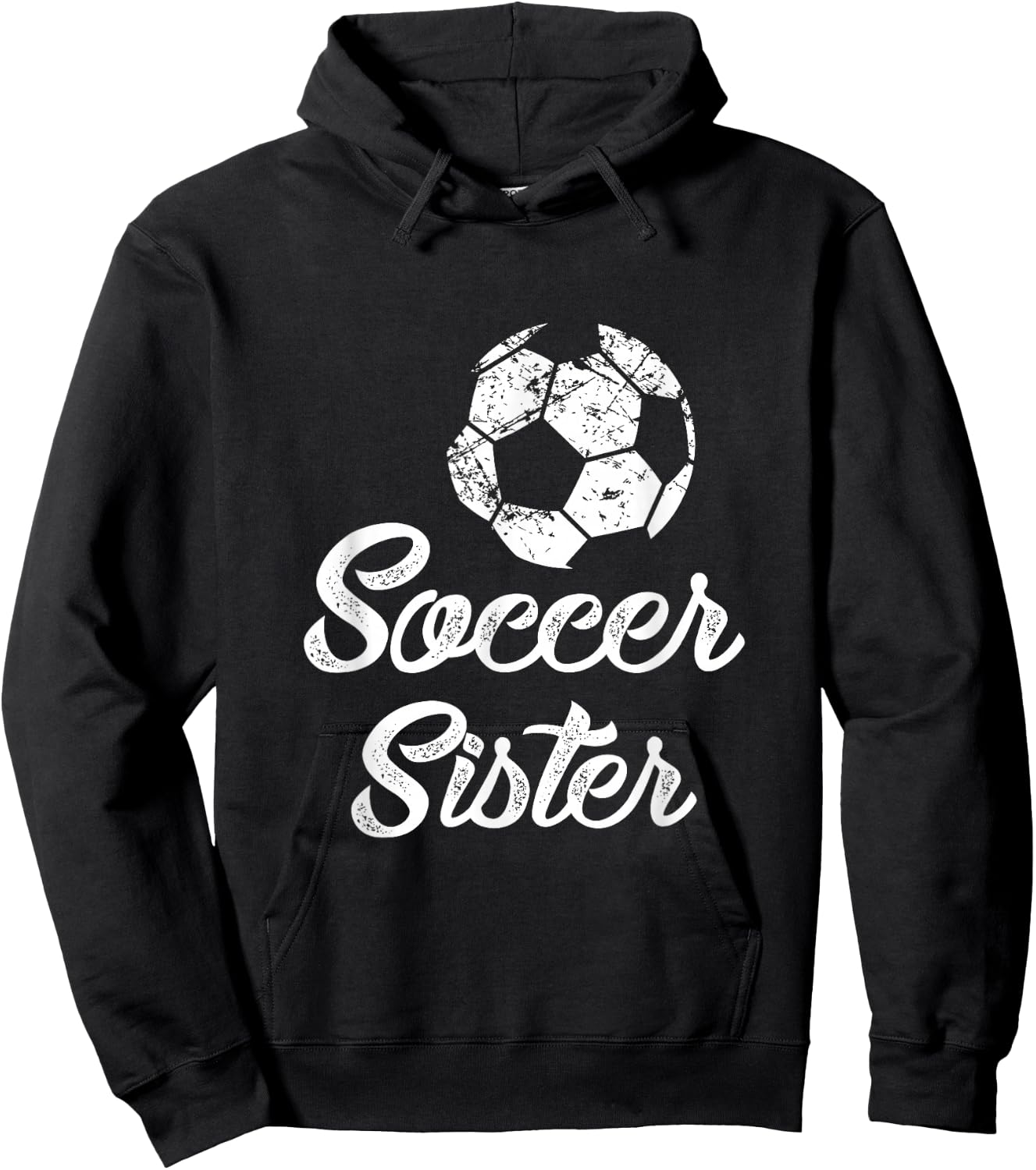 Soccer Sister Cute Funny Player Fan Gift Matching Hoodie - Hoodie | Black