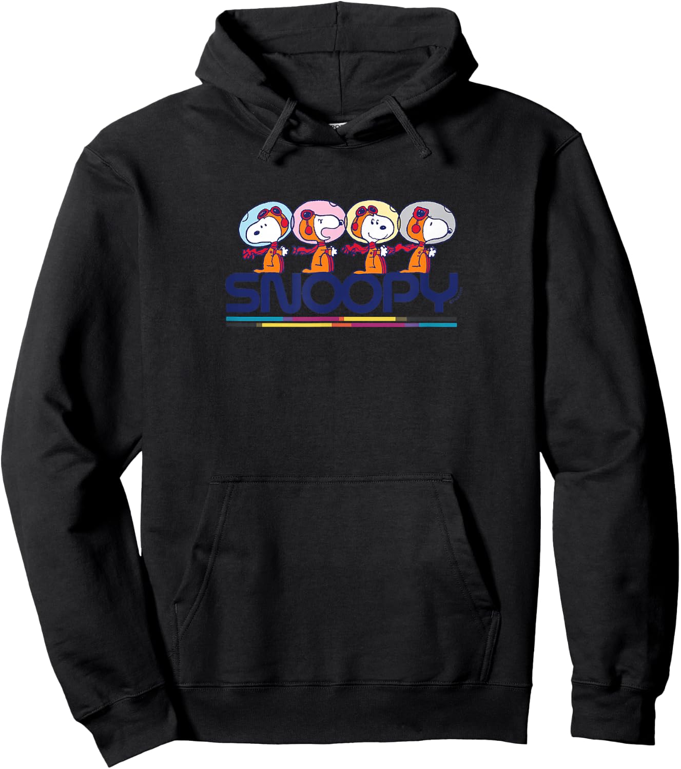 Peanuts - Snoopy Beagle in Space Astronaut Outfit Hoodie - Hoodie | Black