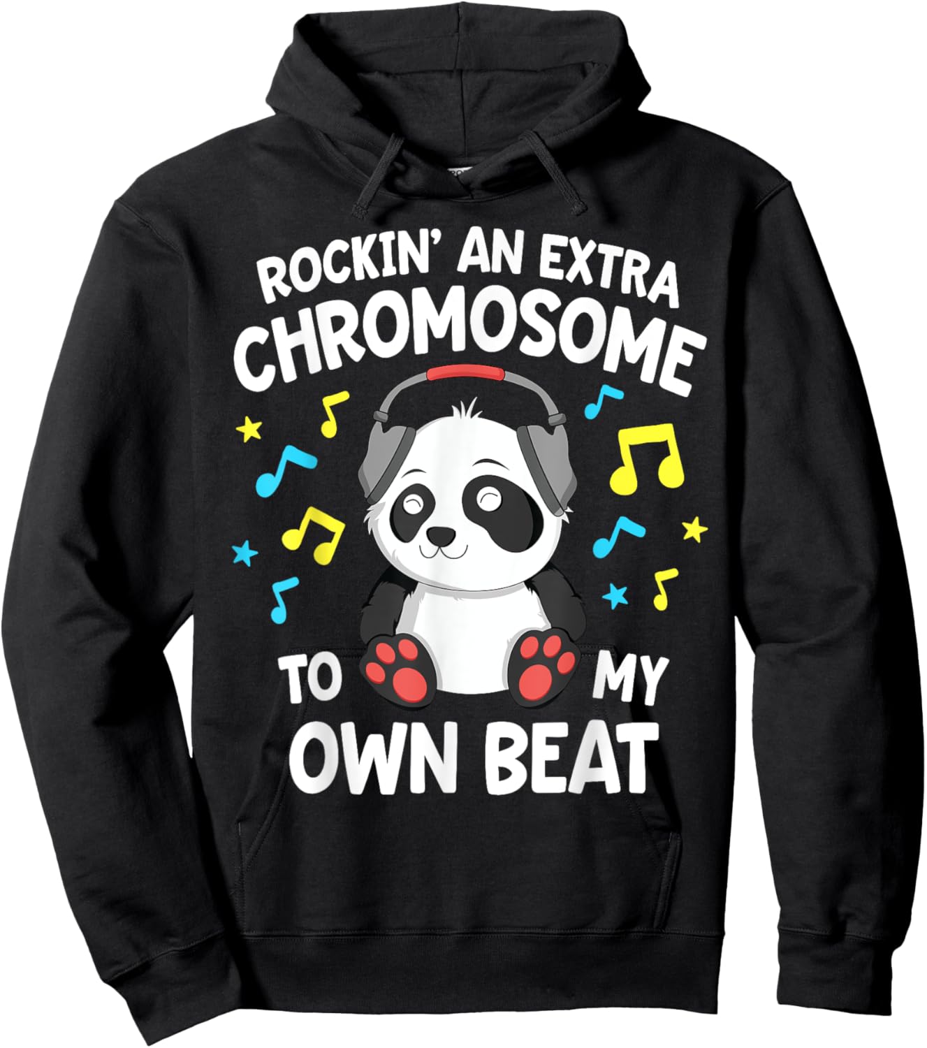 Down Syndrome Shirts Kids T21 Rockin' An Extra Chromosome Hoodie - Hoodie | Black