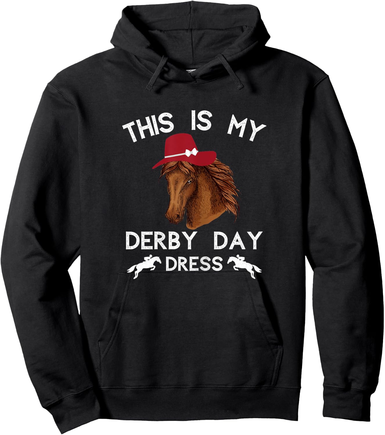 Funny Derby Day 2022 Horse Racing This Is My Derby Day Dress Hoodie - Hoodie | Black