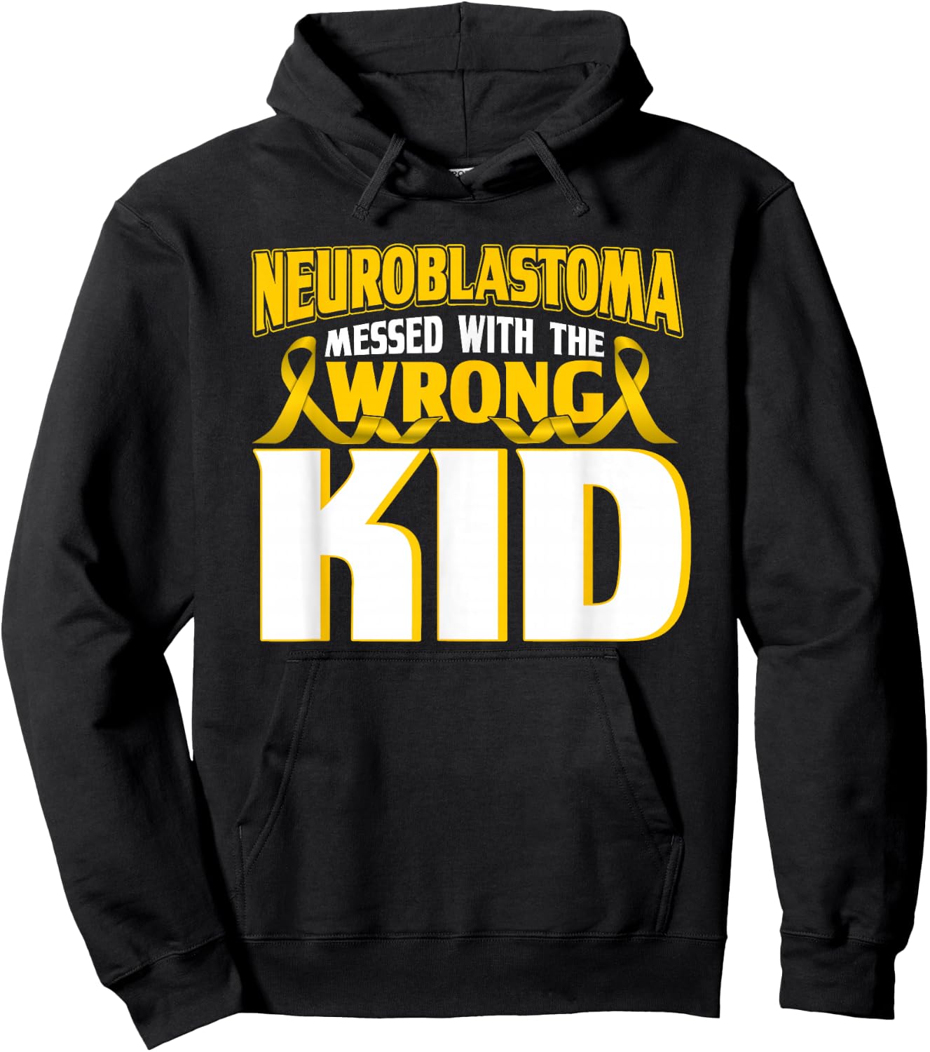 Neuroblastoma with the wrong child Yellow Band Hoodie - Hoodie | Black