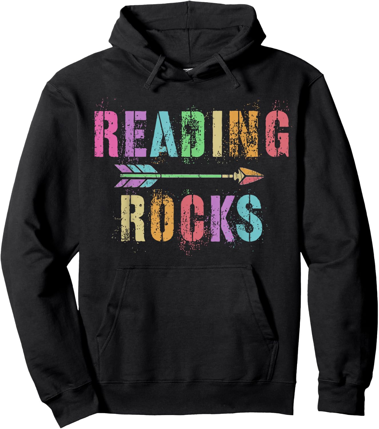 First Day Teacher Super Star Reading Rocks English Teacher Hoodie - Hoodie | Black
