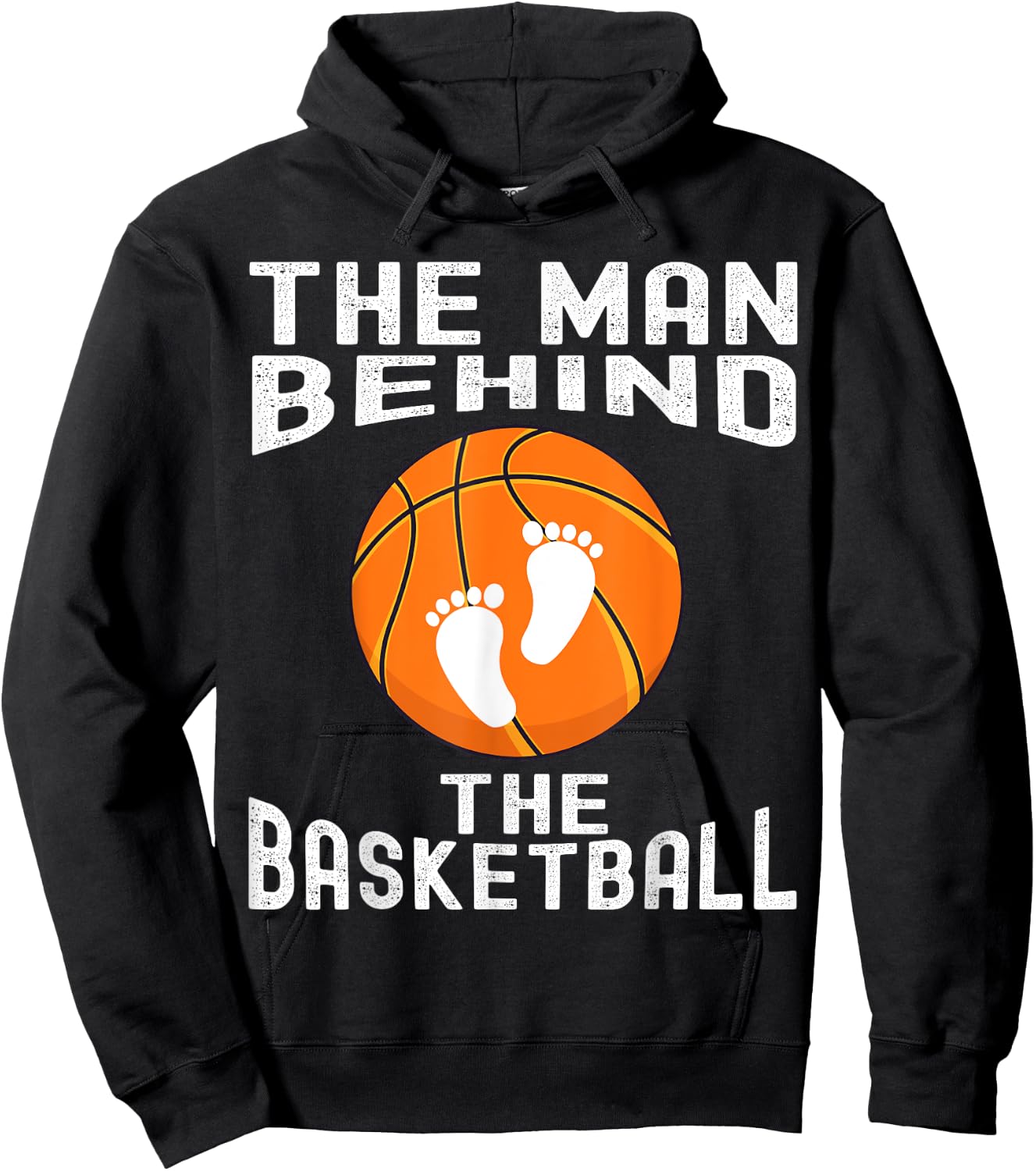 The Man Behind The Basketball - Funny Future Dad Baby Shower Hoodie - Hoodie | Black