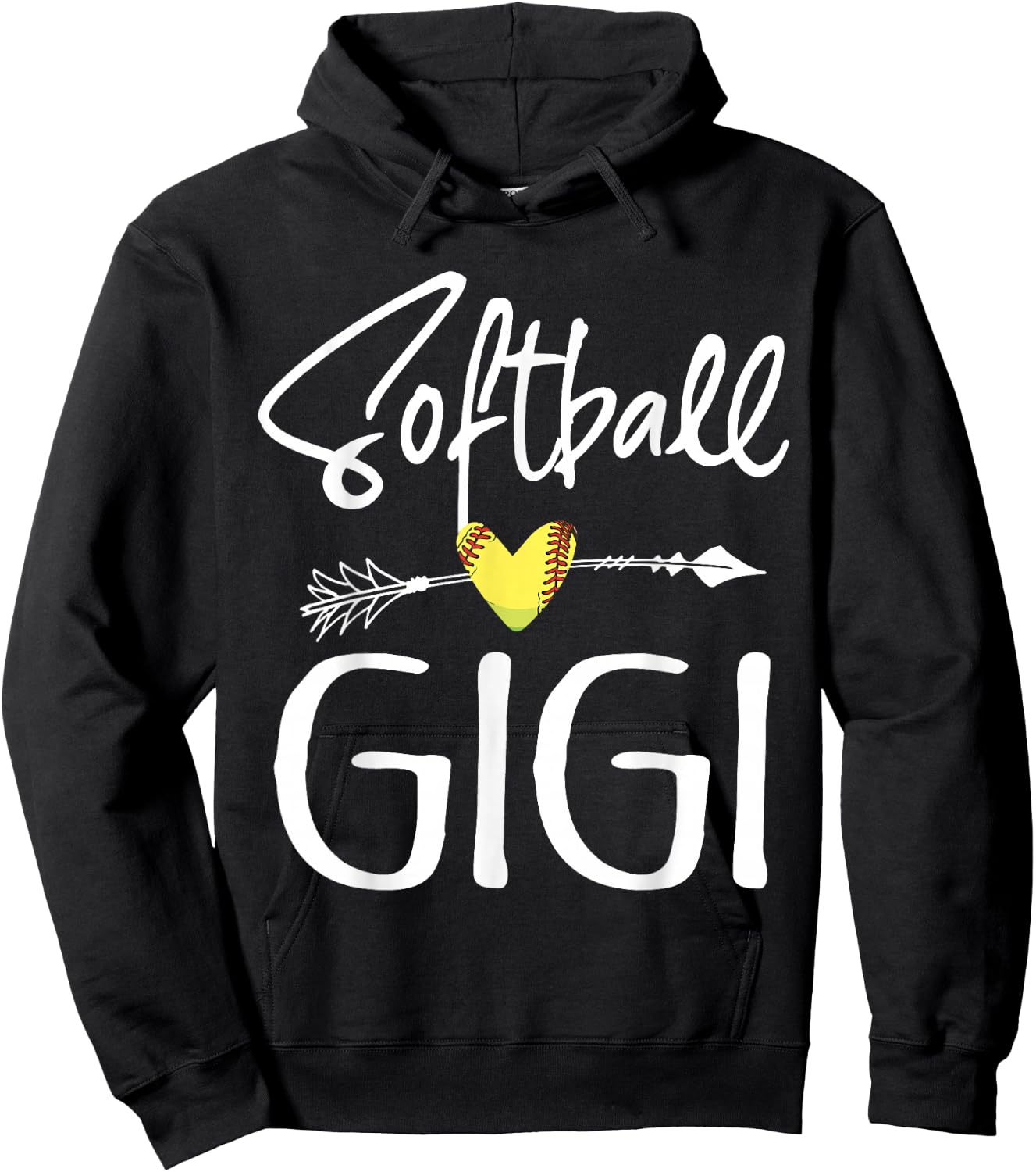 Softball Gigi Women Softball Gift Hoodie - Hoodie | Black