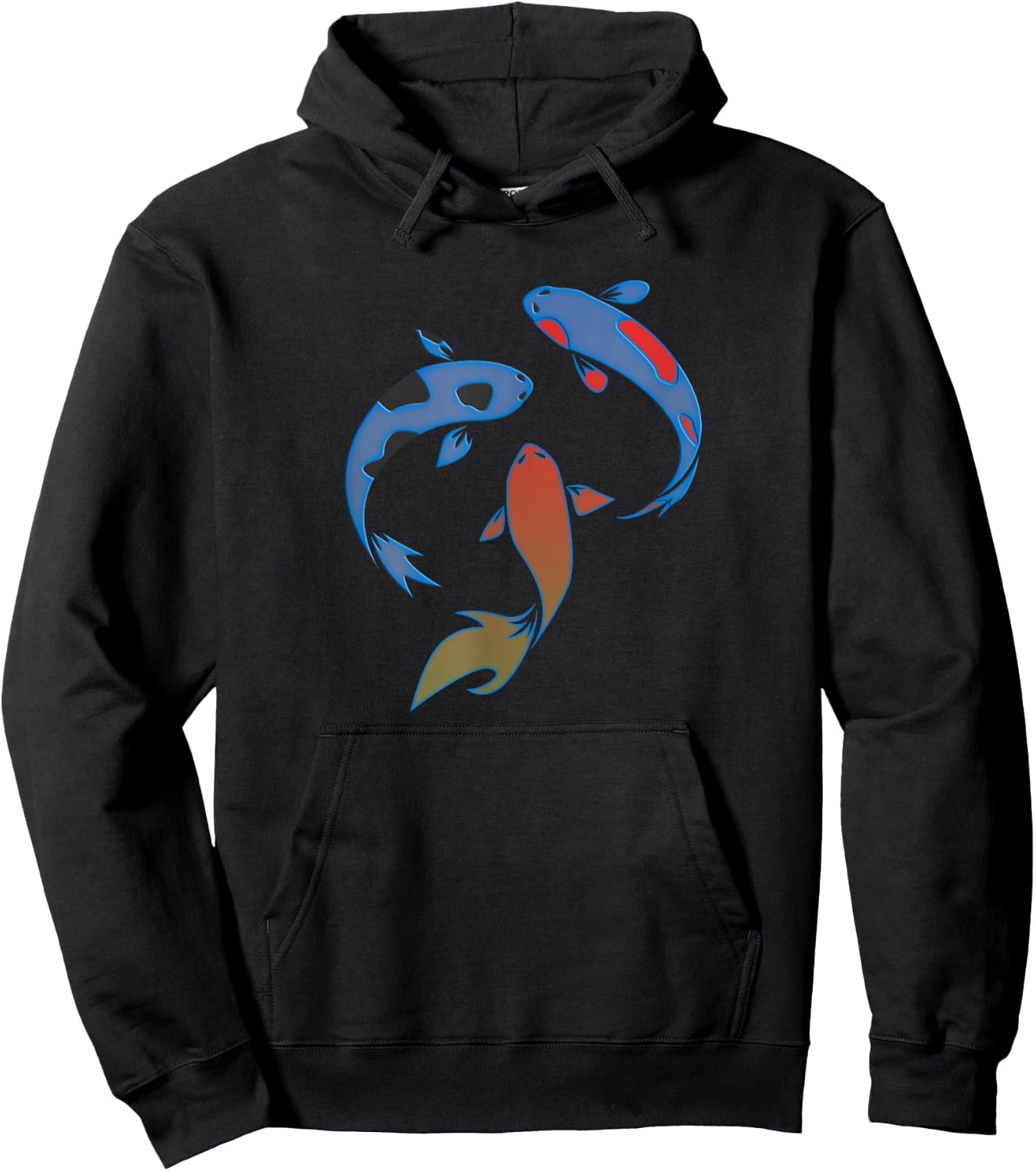 Multicolor Koi Fish | Koi Lover Hoodie - Hoodie | Black